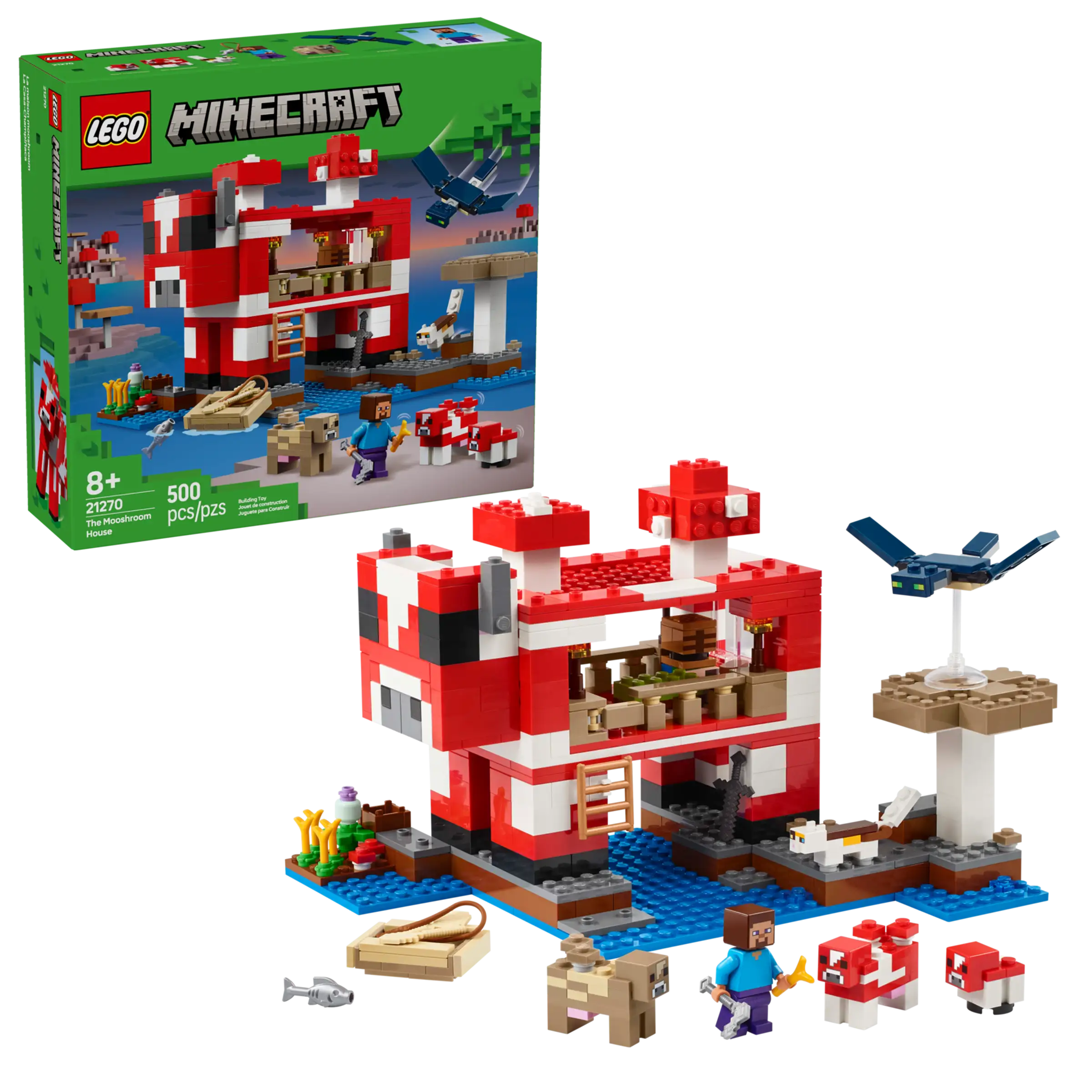 LEGO LEGO Minecraft Casa Champiñaca 21270 - Set de Construcción con Alex