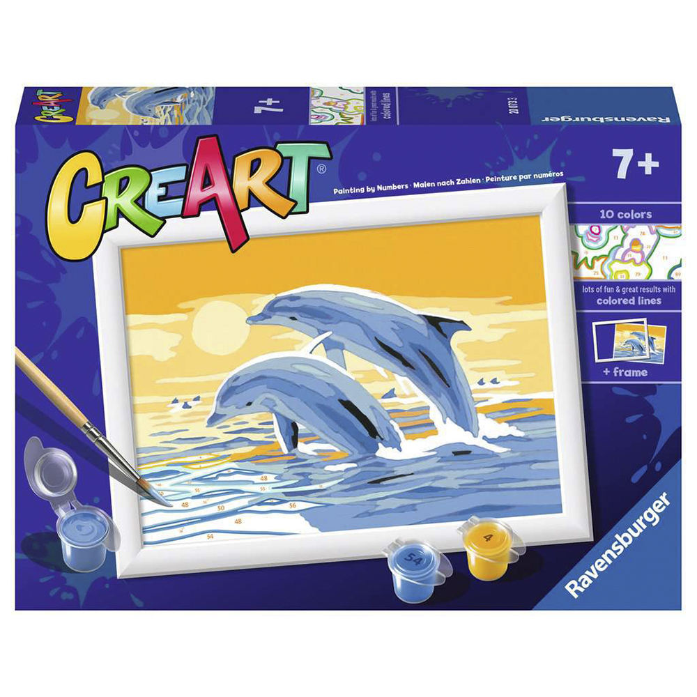 CreArt Kit Pintura - Delfines Amigos, Ravensburger, 20073