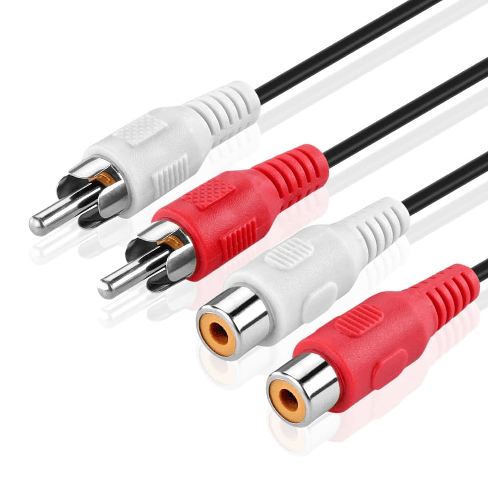 CABLEPELADO Cable de Audio 2X Macho - 2X Hembra | Cable alargador de Audio | Extensor | Estereo | 5 Metros