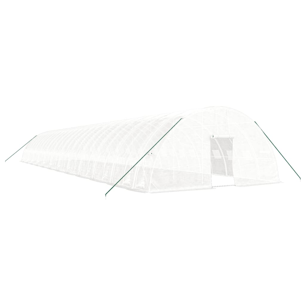 vidaXL Invernadero con estructura de acero blanco Multitalles