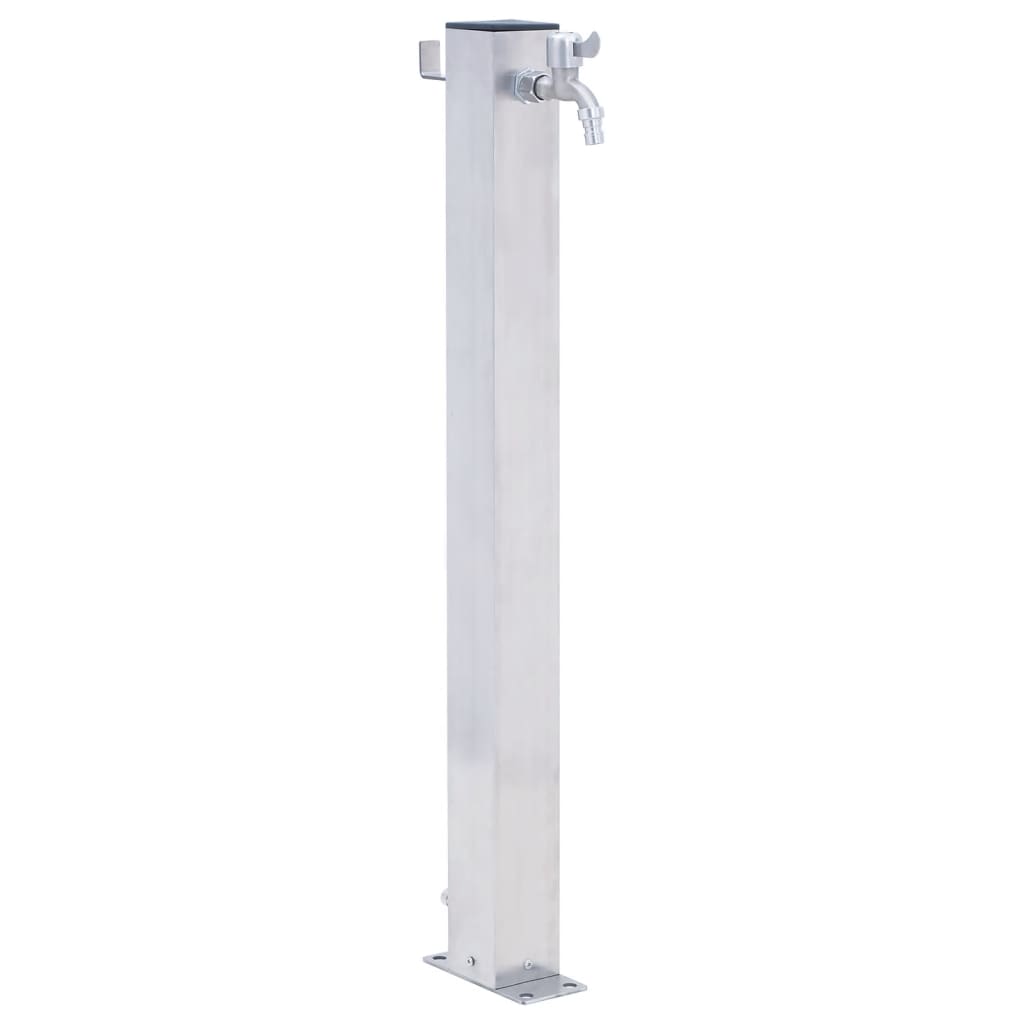 vidaXL Fuente de Agua para Jardín Grifo de Patio Acero Inoxidable Cuadrada Dimensiones 40 cm,  60 cm,  80 cm y mas