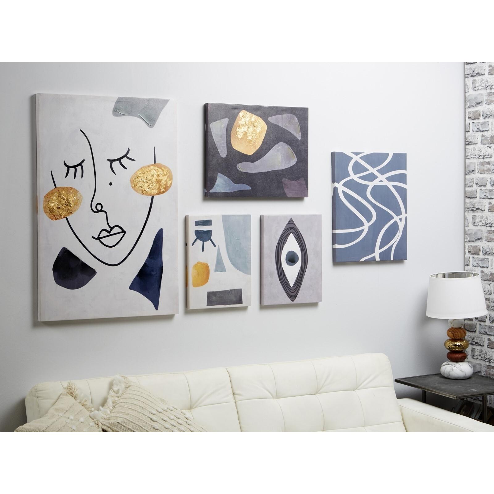 Lienzo impr. abstracto azul 50% al oleo 60x90 cms. s/5 60x2x90 cms. El mejor complemento para tu hogar.