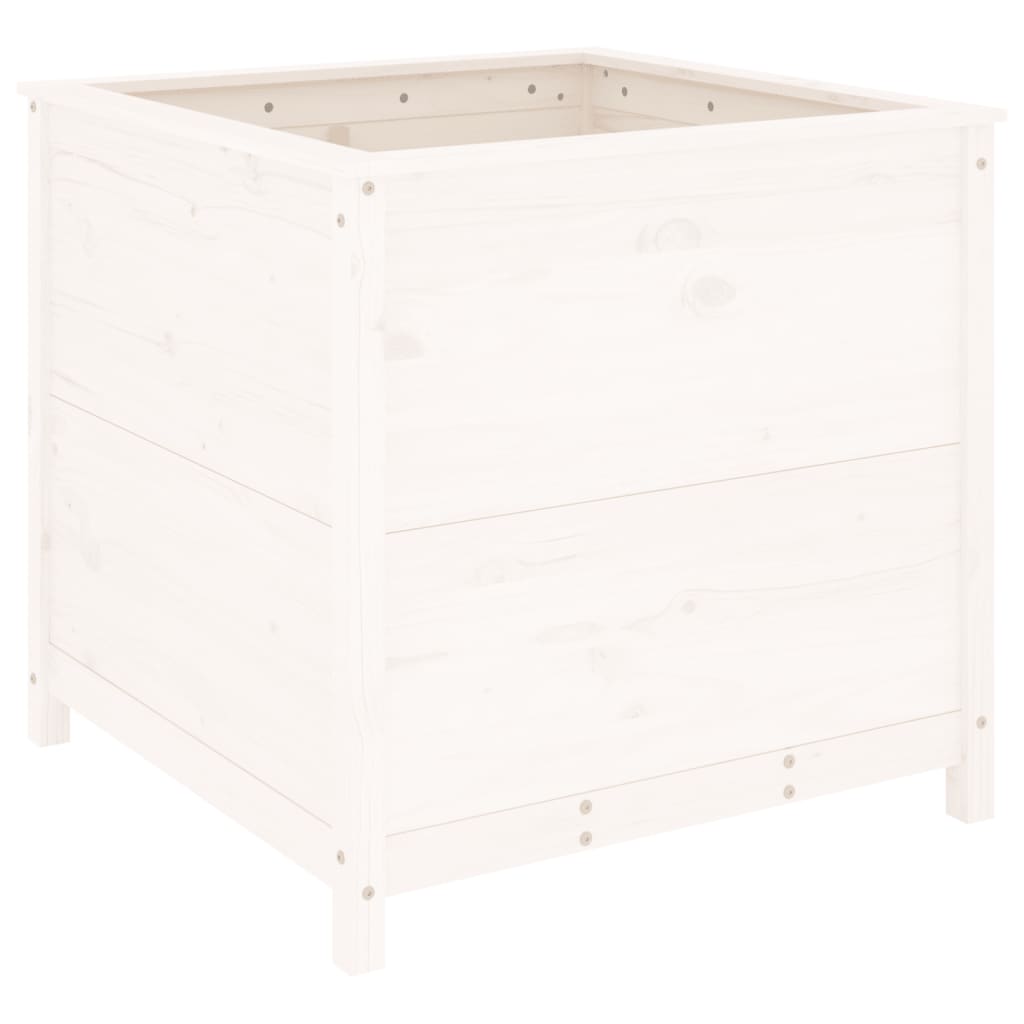 vidaXL Jardinera madera maciza de pino 82,5x82,5x78 cm Color Pino natural,  Pino blanco,  Pino gris y mas