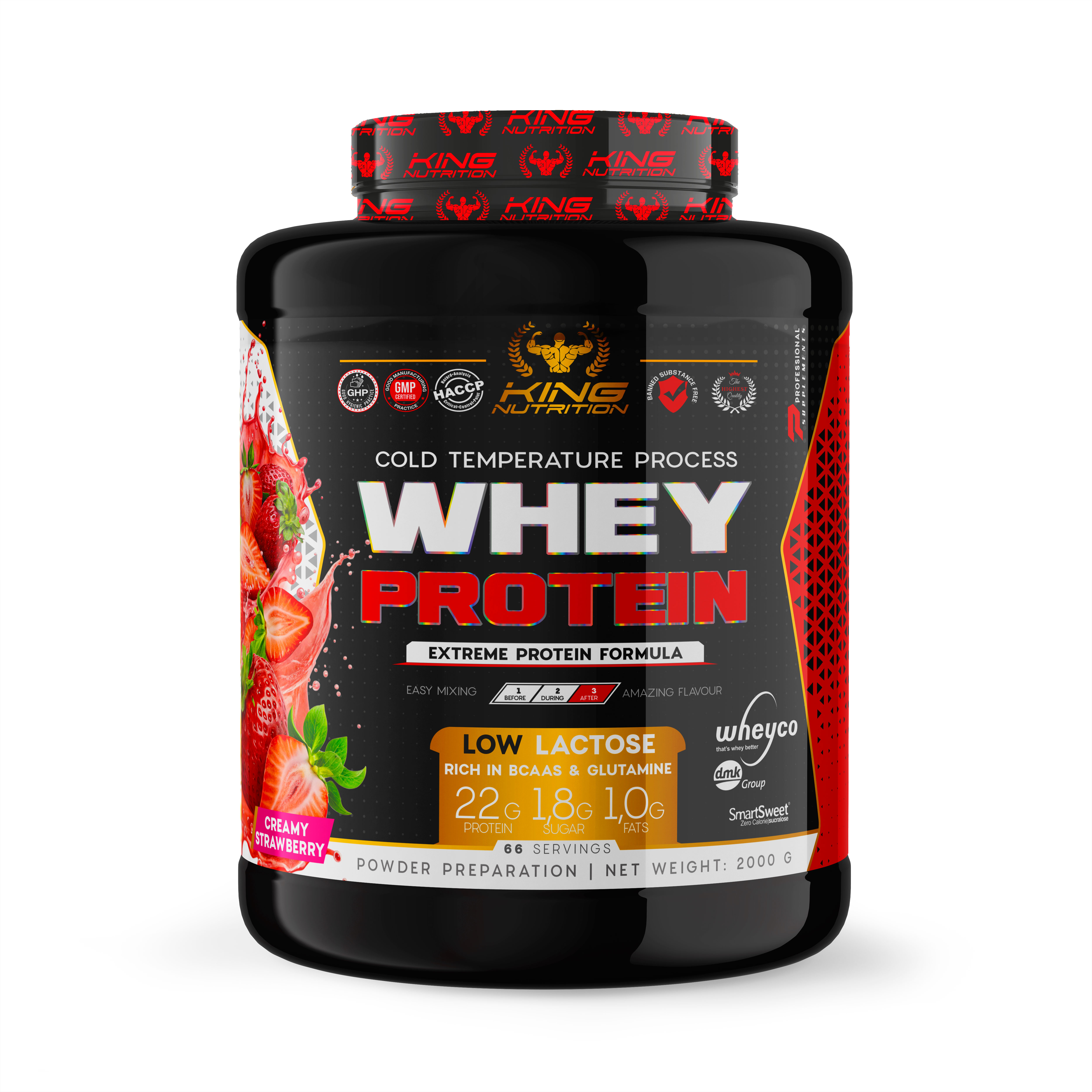 Whey Protein 2kg King Nutrition Proteina Concentrada*