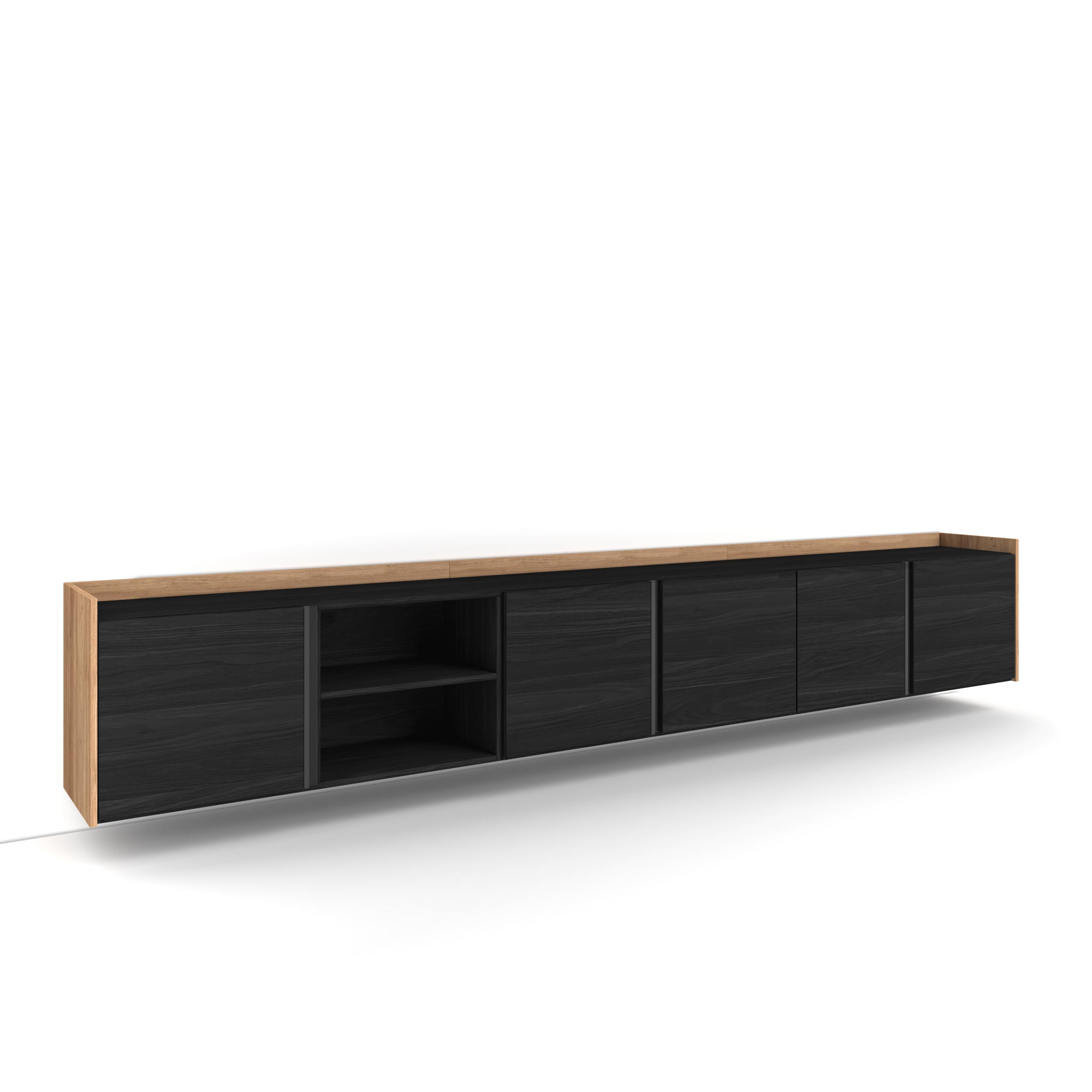 Mueble TV, Televisión, 309x35x50cm, Para TV hasta 80", Colgado, Suspendido