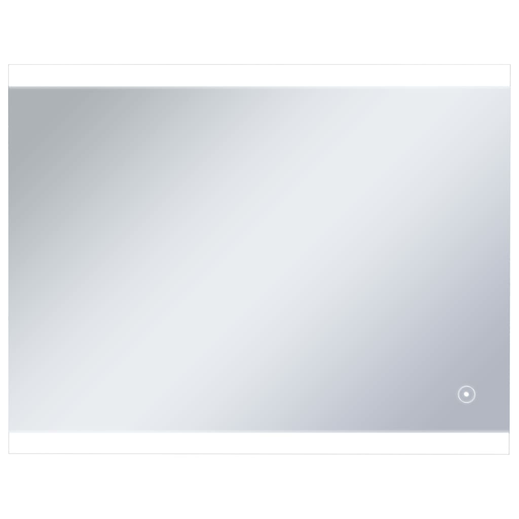 vidaXL Espejo de Pared de Baño con LED y Sensor Táctil Iluminación Dimensiones 80 x 60 cm, 100 x 60 cm