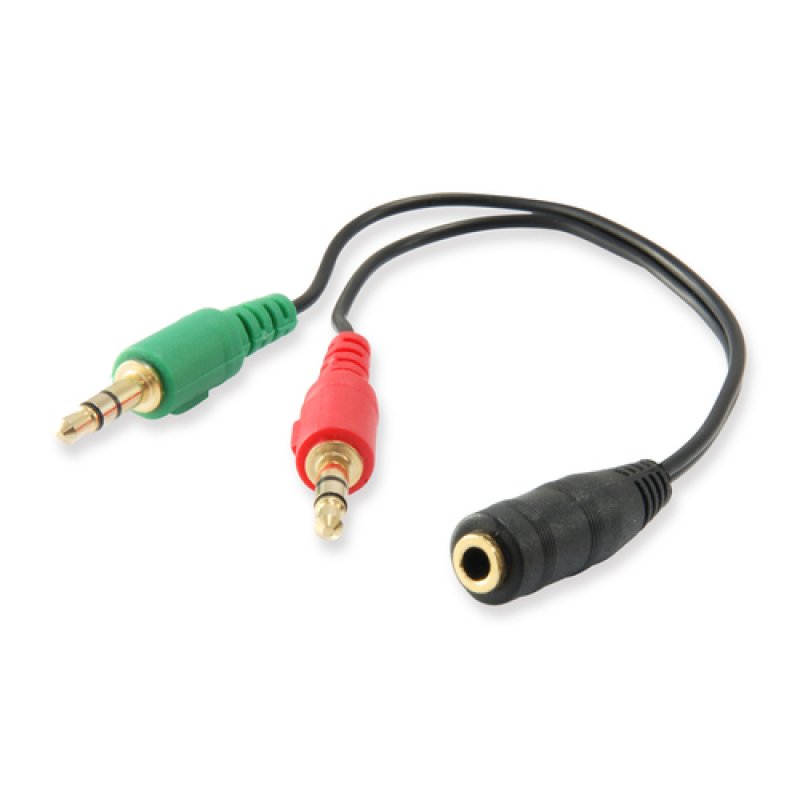 Equip 147942 3.5mm Female to 2x 3.5mm Male Audio Splitter Cable, PVC, 0.13m long, CE certified, perfect for connecting multiple audio devices.