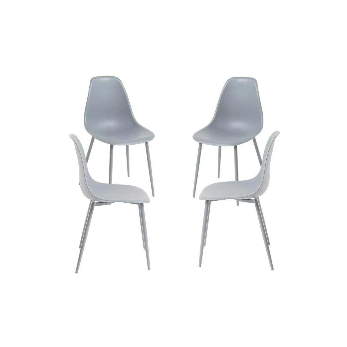 Regalos Miguel - Packs Sillas Comedor - Pack 4 Sillas Mykle Total - Gris claro