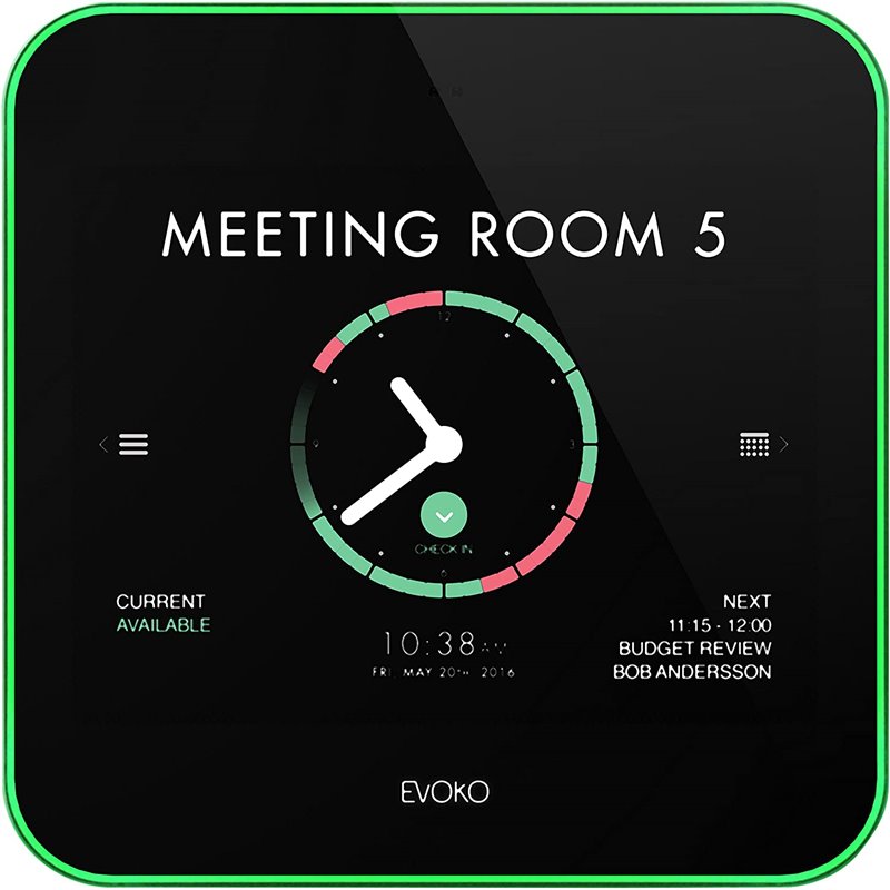Rótulo digital para puerta Evoko Liso Room Manager de 8 pulgadas (20,32 cm) (táctil, WLAN 802.11a/b/g/n, LAN 10/100/1000 Mbit)