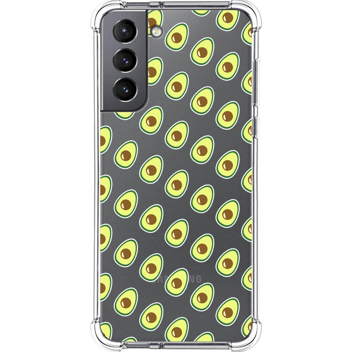 Tumundosmartphone Funda Silicona Antigolpes para Samsung Galaxy S21 5G diseño Aguacate Dibujos