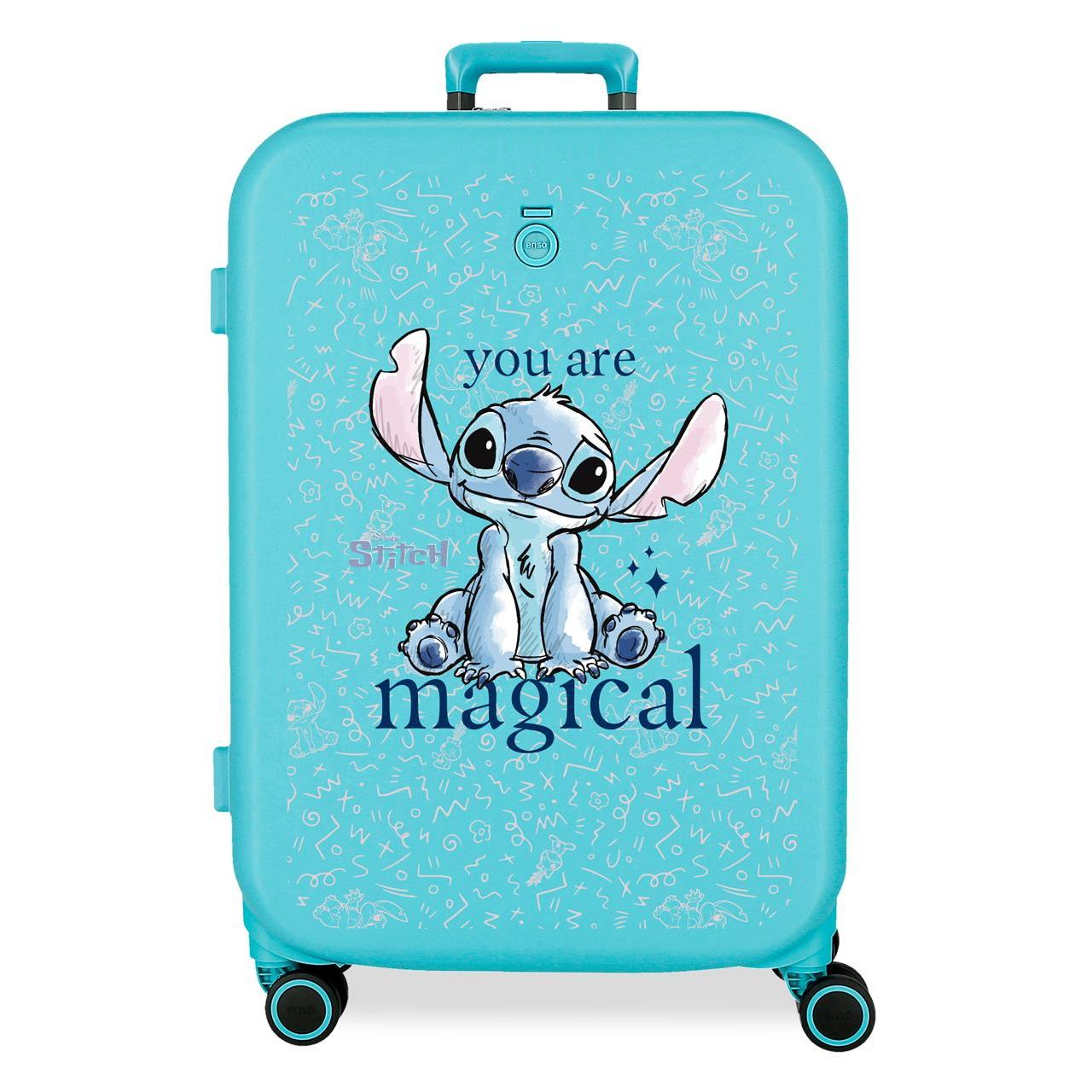 Maleta mediana Stitch you are magical turquesa 48x70x28 cm