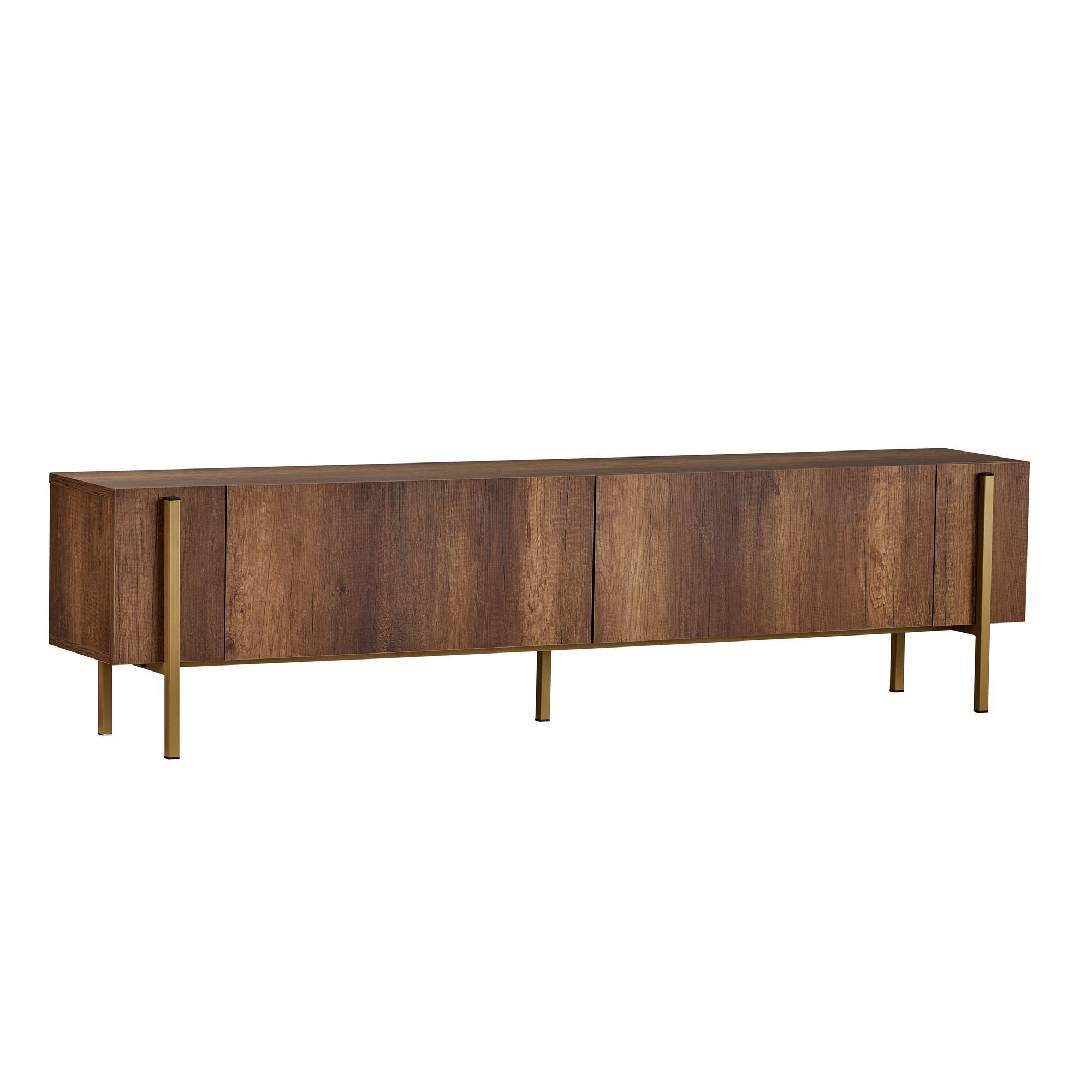 Habitat y Jardin - Soporte de TV de madera "Nexus" - 180 x 30 x 45 cm - Nogal Barroco Dorado