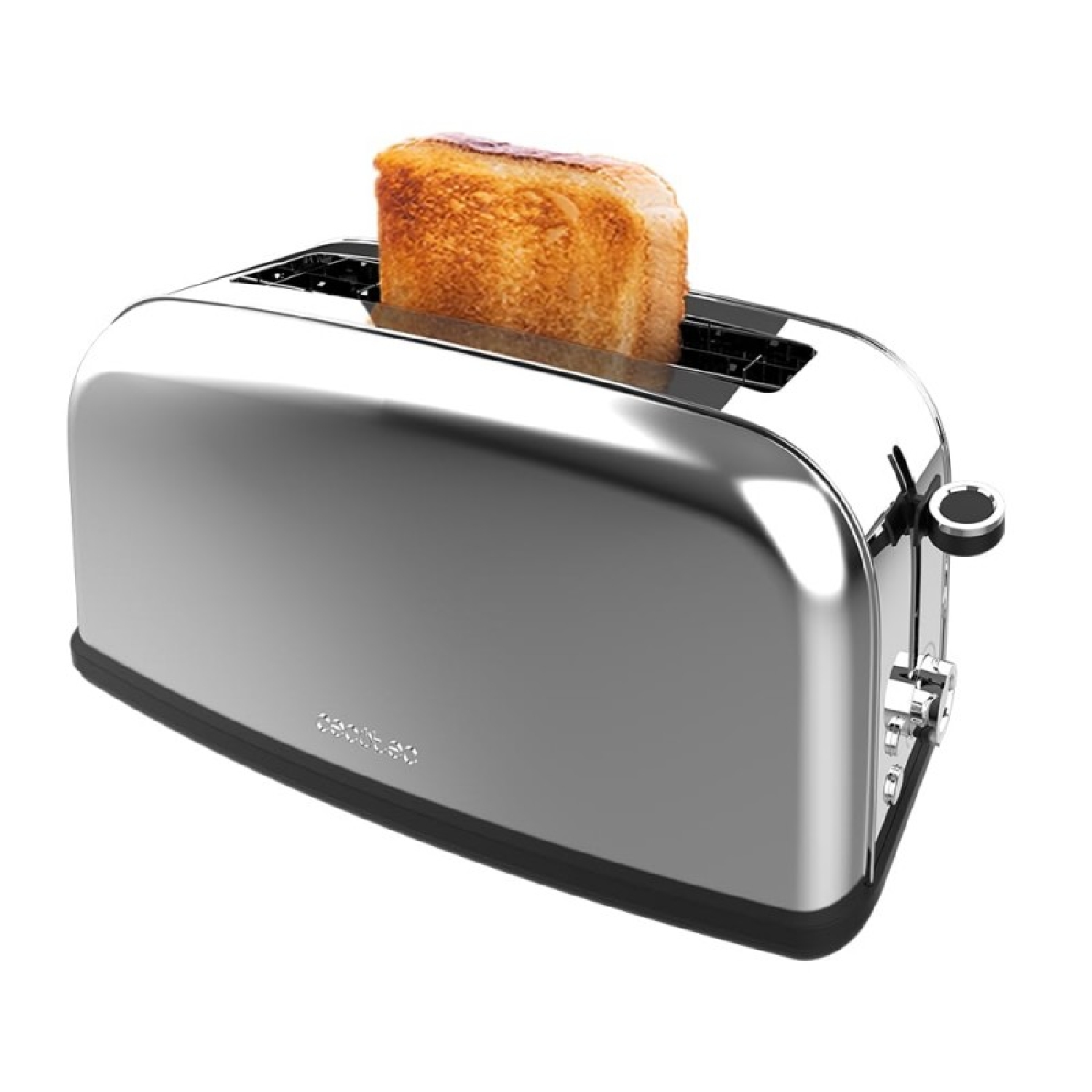 Cecotec Tostadora Vertical 1 Ranura Larga Toastin' time 850 Inox Long Lite. 850 W, 2 Rebanadas de Pan, Ranura Ancha 3,8 cm