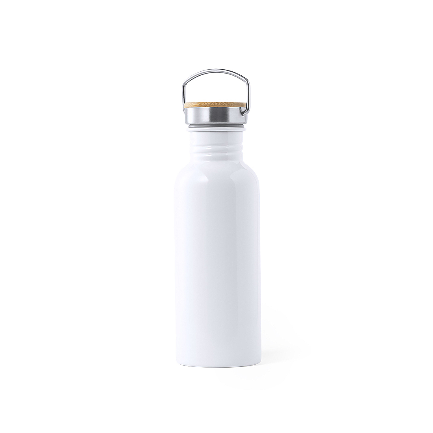 DAM. Bidón aluminio 750 ml diseño retro con tapón rosca acero inox 7,3x7,3x22,5 cm.