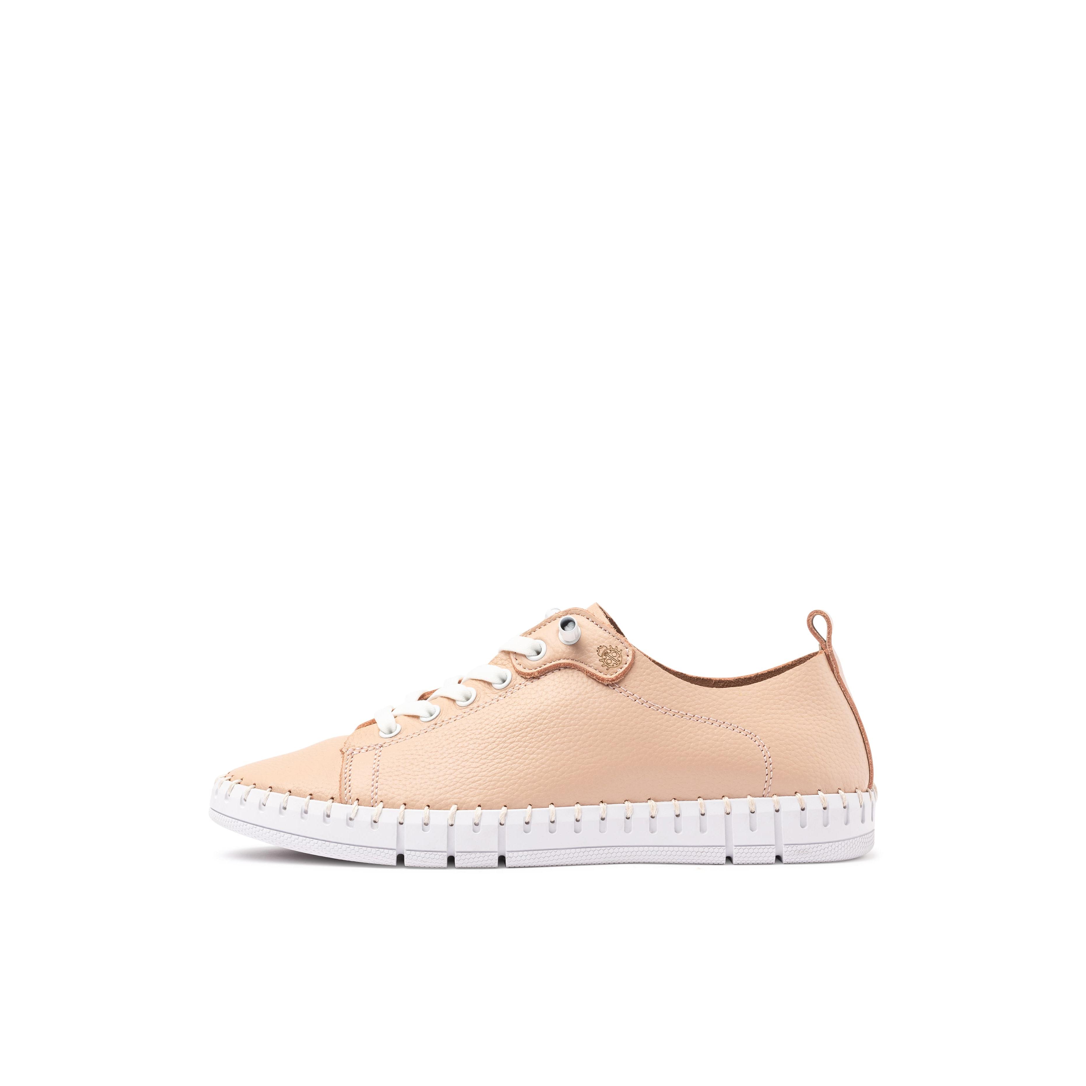YOKONO Zapato plano FLOW-004 ROSA | Zapatos mujer Otoño-Invierno | Piel vacuna  Piel | 2 CM
