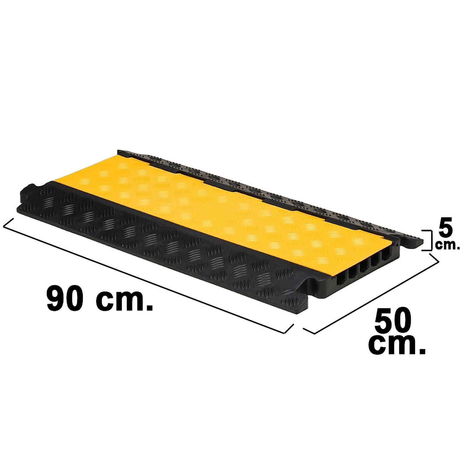 Pasacables para suelo 5 canales 90x50x5 cm.