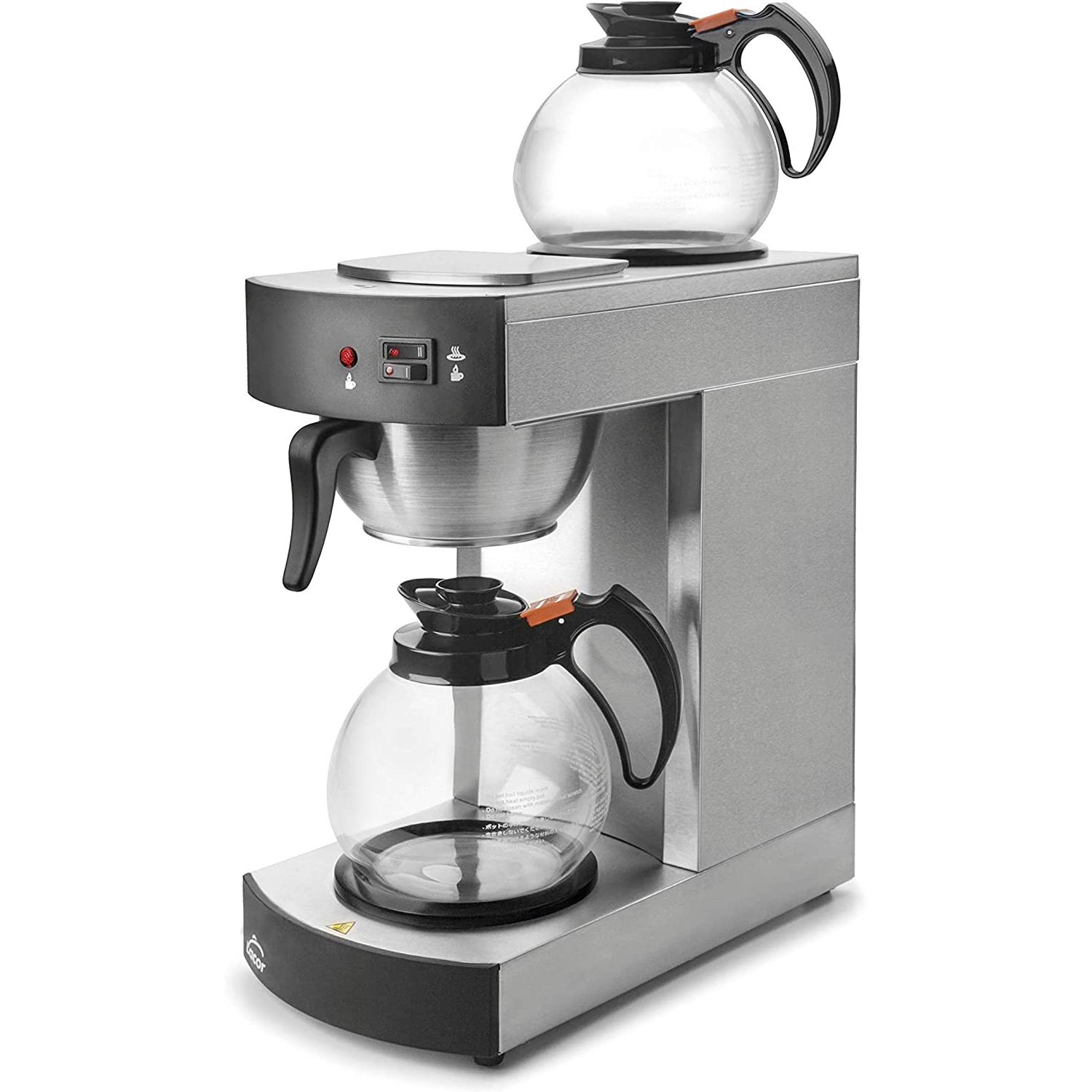 Lacor - 69272 - Cafetera Eletrica Con 2 Jarras 2100w 1,8Litros - Gris