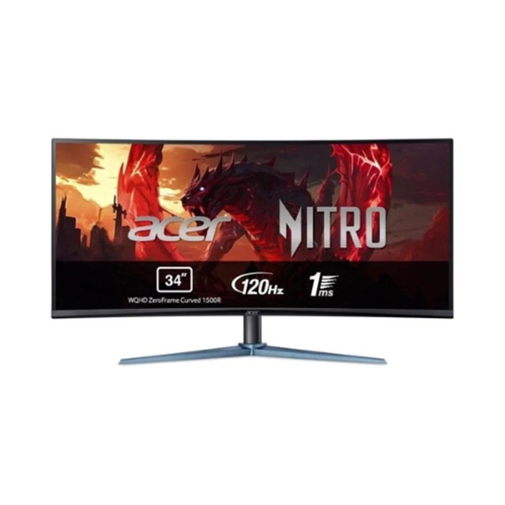 Monitor Ultra-panorámico VA Acer 34" Ultrawide J0BMIIPX | 120 Hz, 1 ms, 21 :9, Superficie antirreflejos, Conectividad HDMI y DisplayPort
