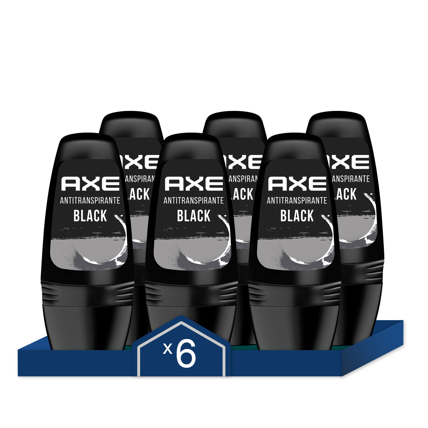 Axe - Axe Desodorante Roll On Black Antitranspirante 50ml - Pack de 6