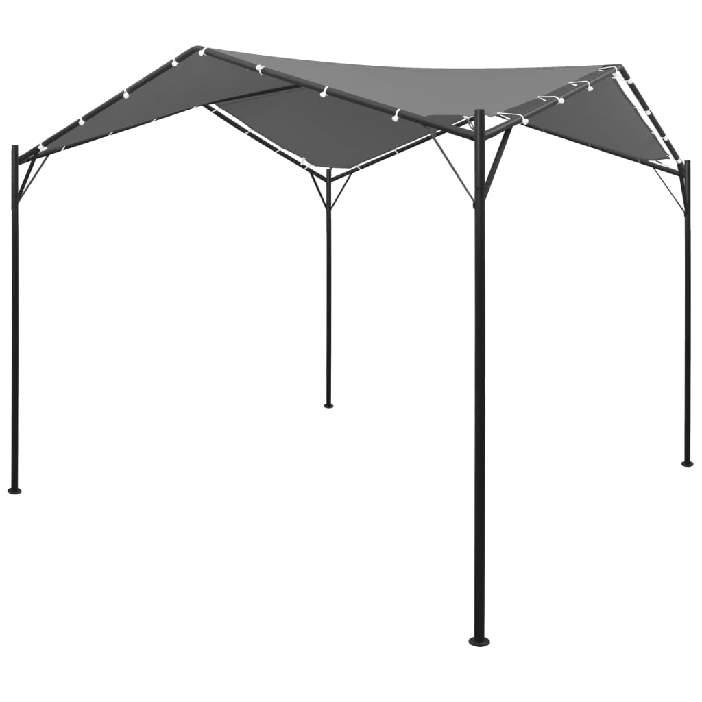 Vidaxl Cenador Gris Antracita 4x4 M para Jardín y Patio