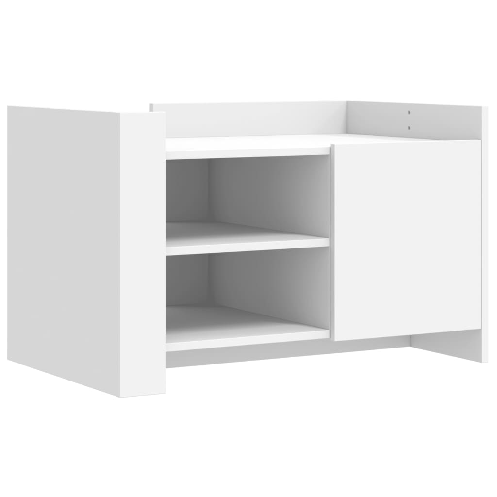 Vidaxl Mesa de Centro Madera de Ingeniería 80x50x50 Cm Blanco