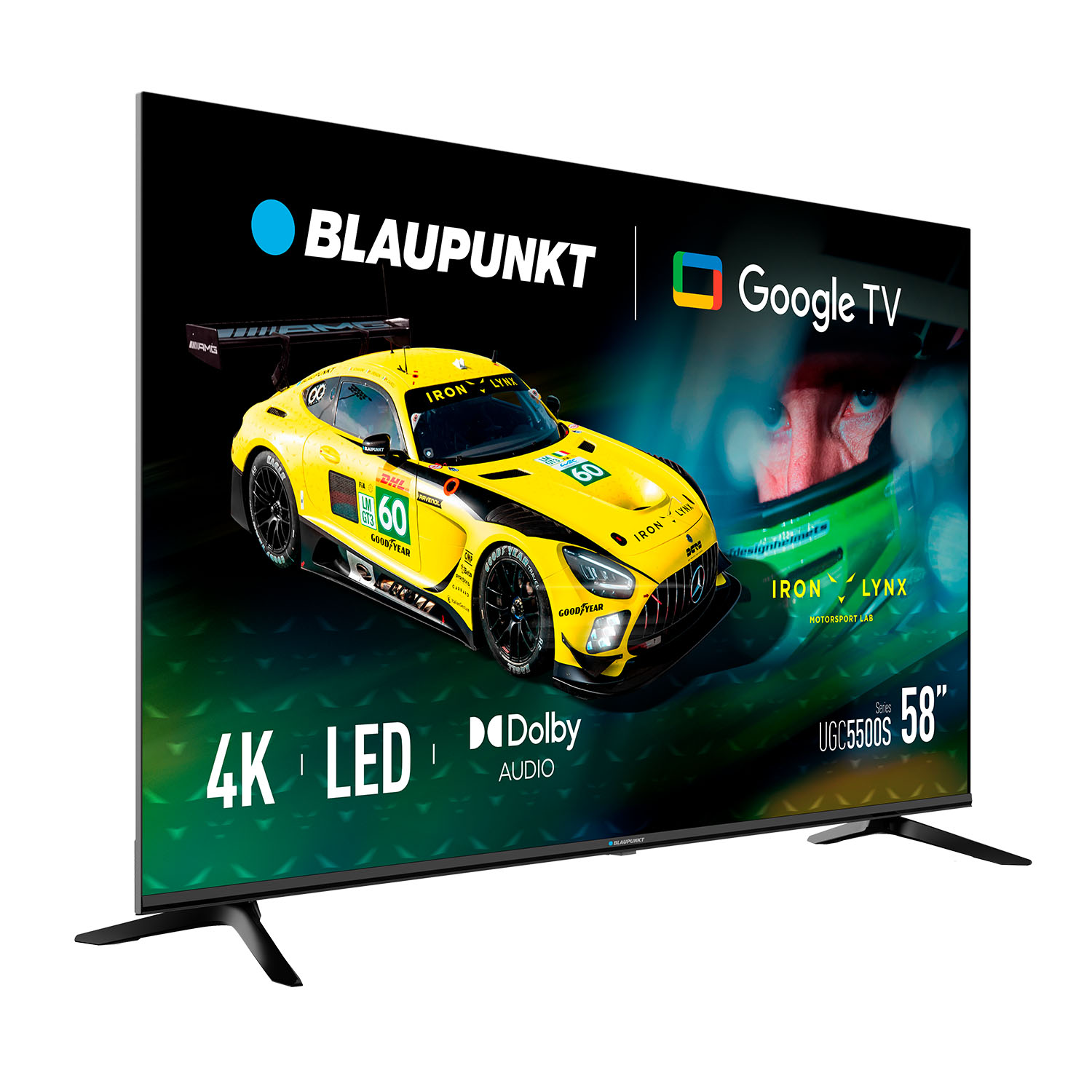 BLAUPUNKT Smart TV 58" 4K Ultra HD LED, Google TV con WiFi 2T2R, Bluetooth 5.1, HDR, 3×HDMI, 2×USB, Negro, 58UGC5500S