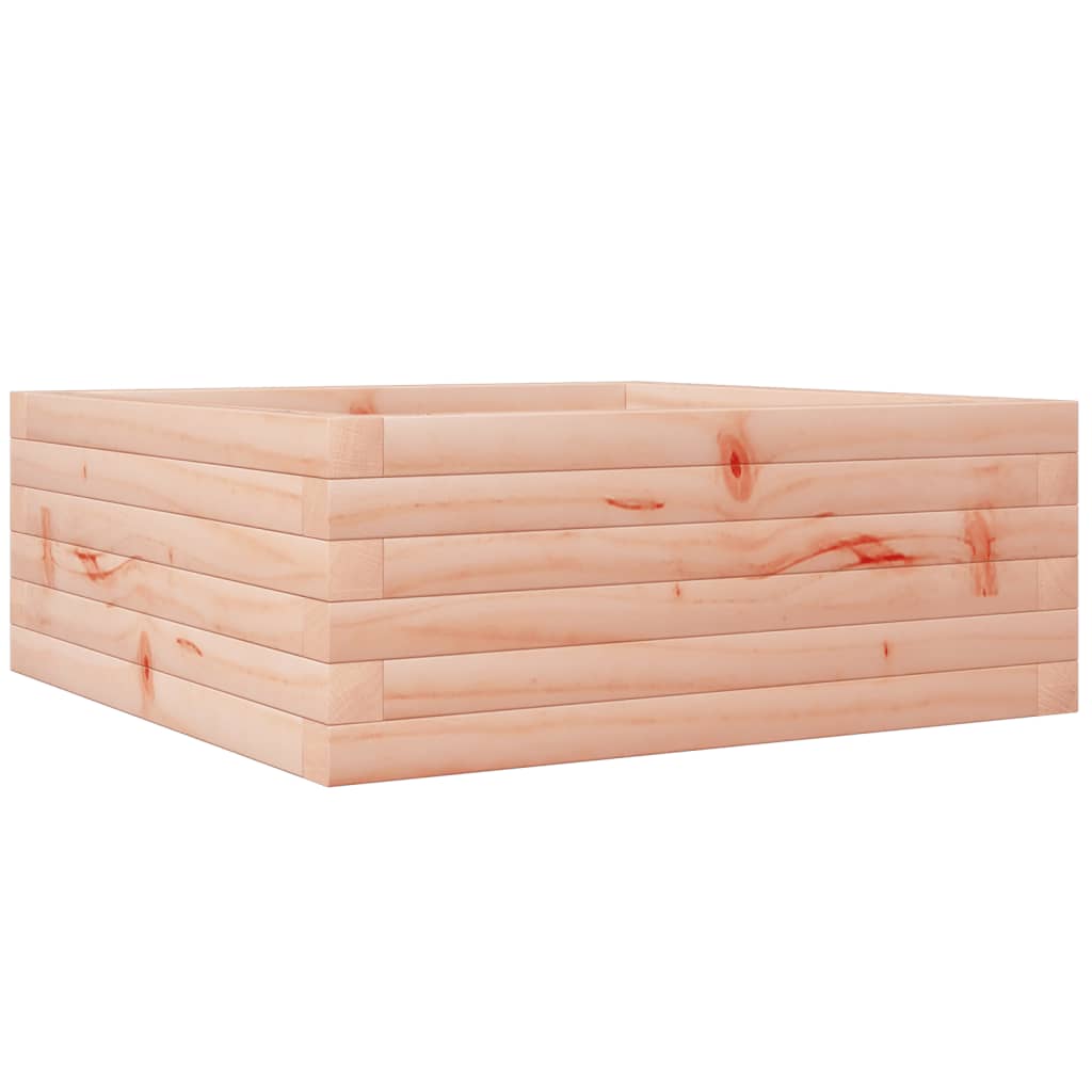 vidaXL Jardinera de madera maciza de pino 60x60x23 cm Color Pino natural,  Blanco,  Marrón cera y mas