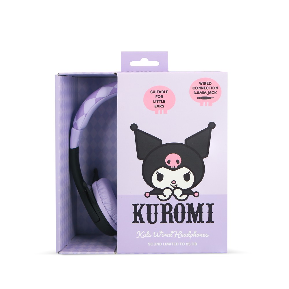 AURICULARES INFANTILES CON CABLE KUROMI LIMITADOS EN VOLUMEN CON LICENCIA OFICIAL KUROMI OTL Technologies