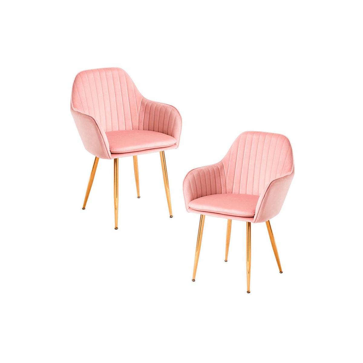 Regalos Miguel - Packs Sillas Comedor - Pack 2 Sillas Chic Golden - Rosa