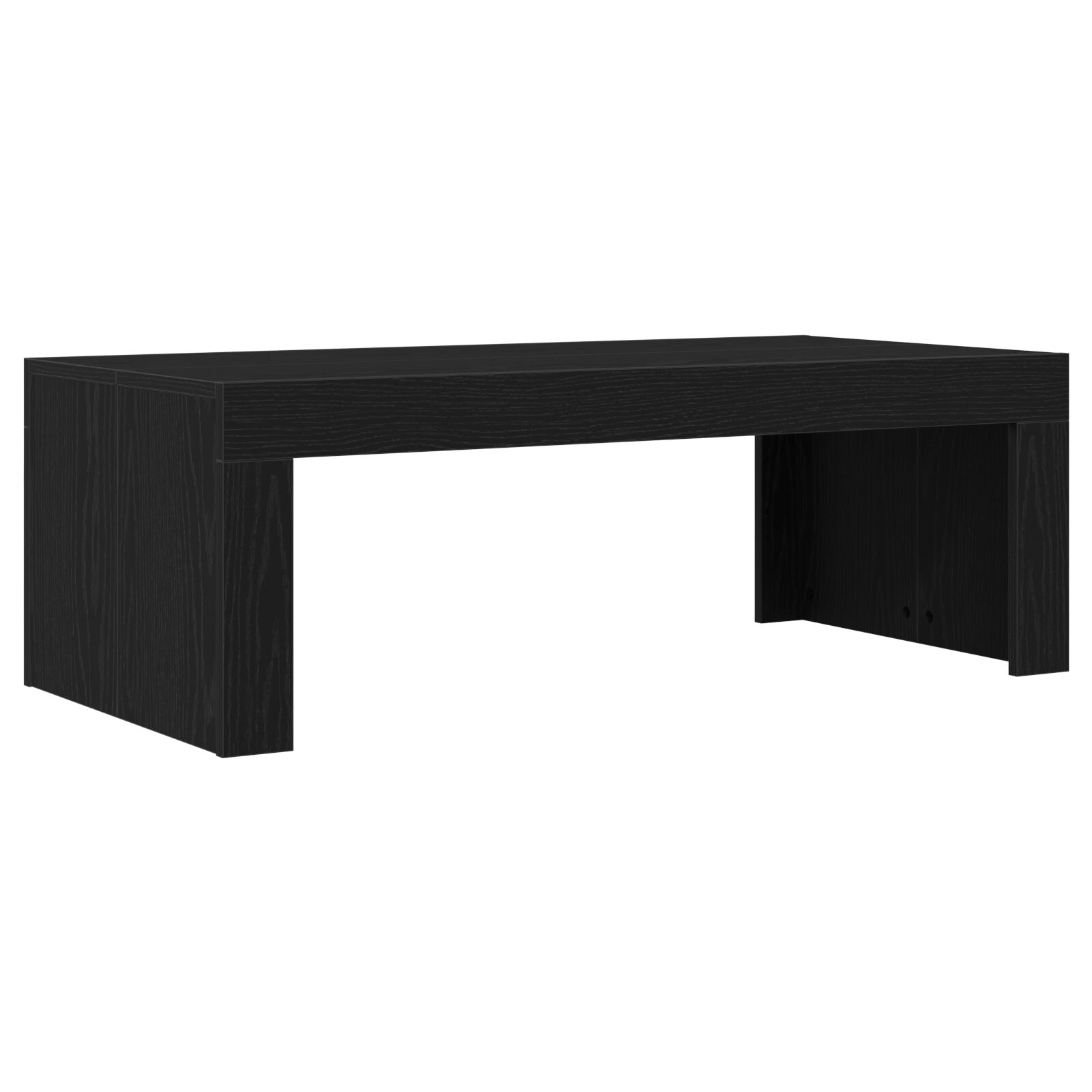 Mesa de Café vidaXL Negro Roble 102x50x35 cm Madera Elaborada