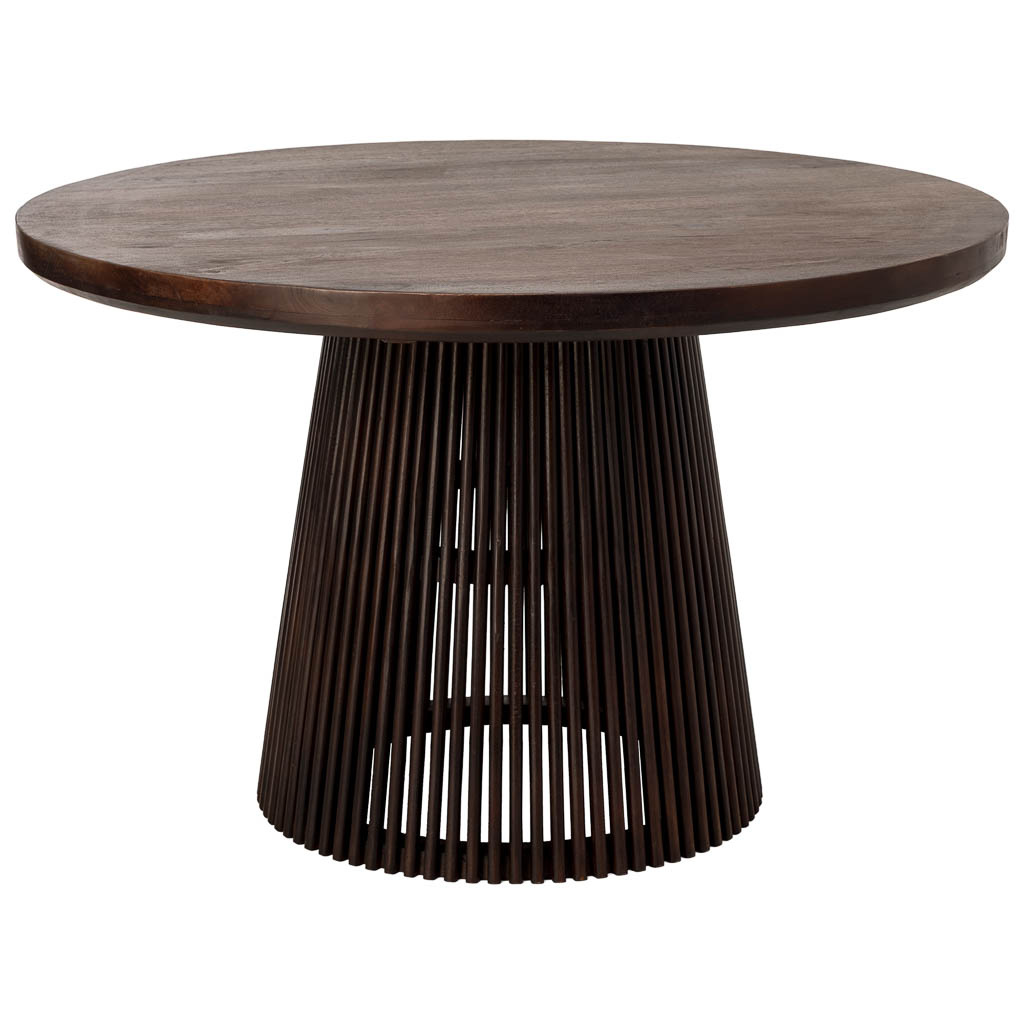 Wonderlust Deco - Mesa de madera artesanal marrón 120x120x76h cm Marrón 120x120x76h cm