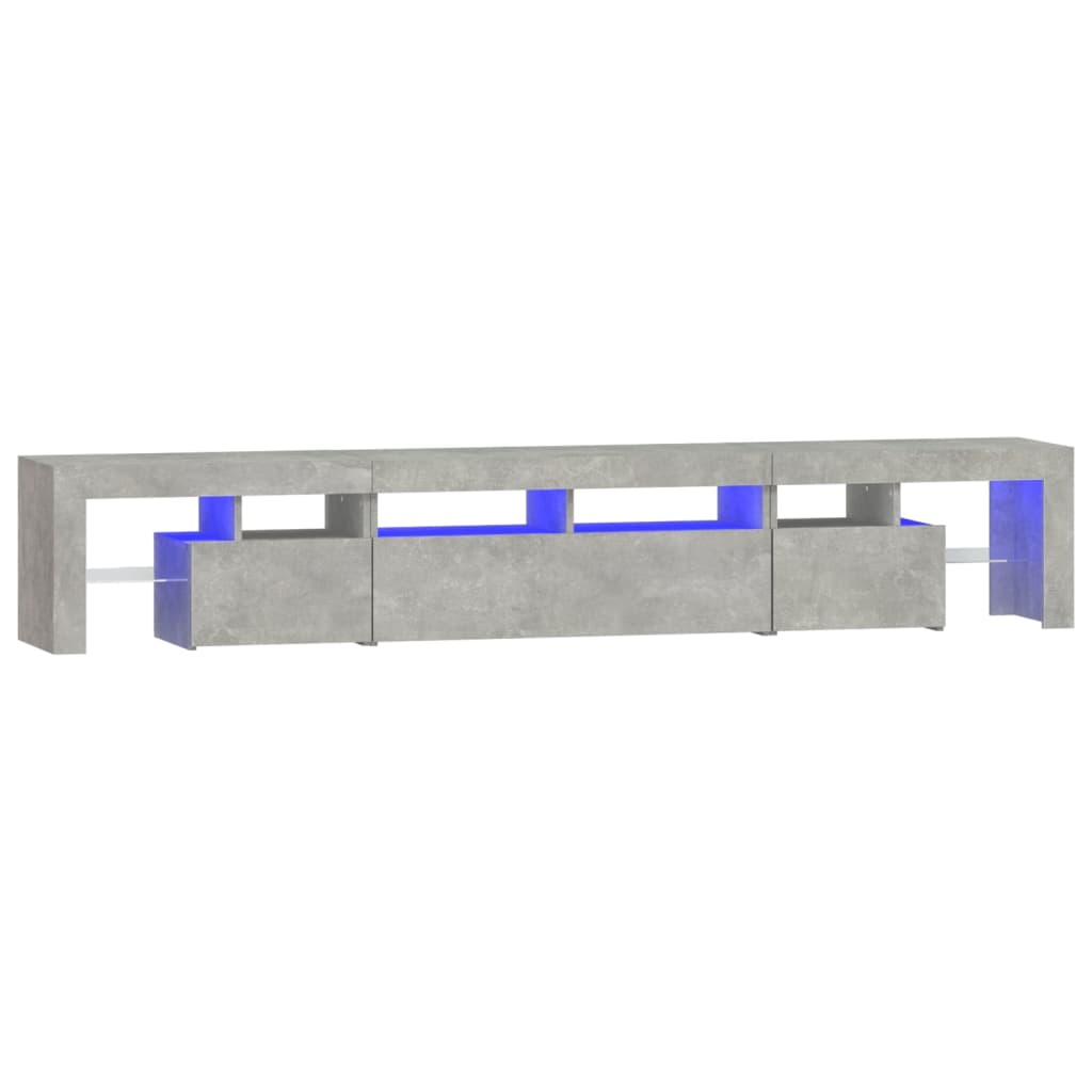 vidaXL Mueble de TV con luces LED 230x36,5x40 cm, Mueble de Salon, Mueble TV, Mueble TV salon, Mesa de TV, Mueble tele