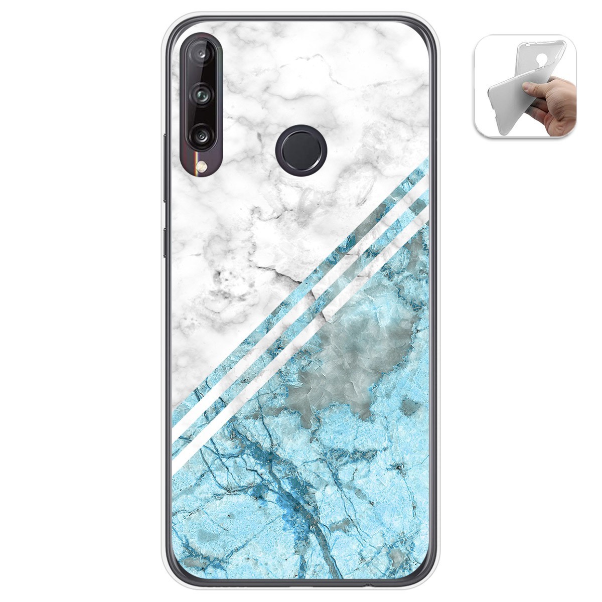 Tumundosmartphone Funda Gel Tpu para Huawei P40 Lite E diseño Mármol 02 Dibujos