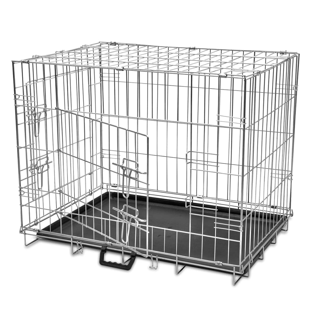 vidaXL Jaula Metálica de Perro Plegable Transportín Transporte Viaje Mascota Dimensiones M,  L,  XL y mas