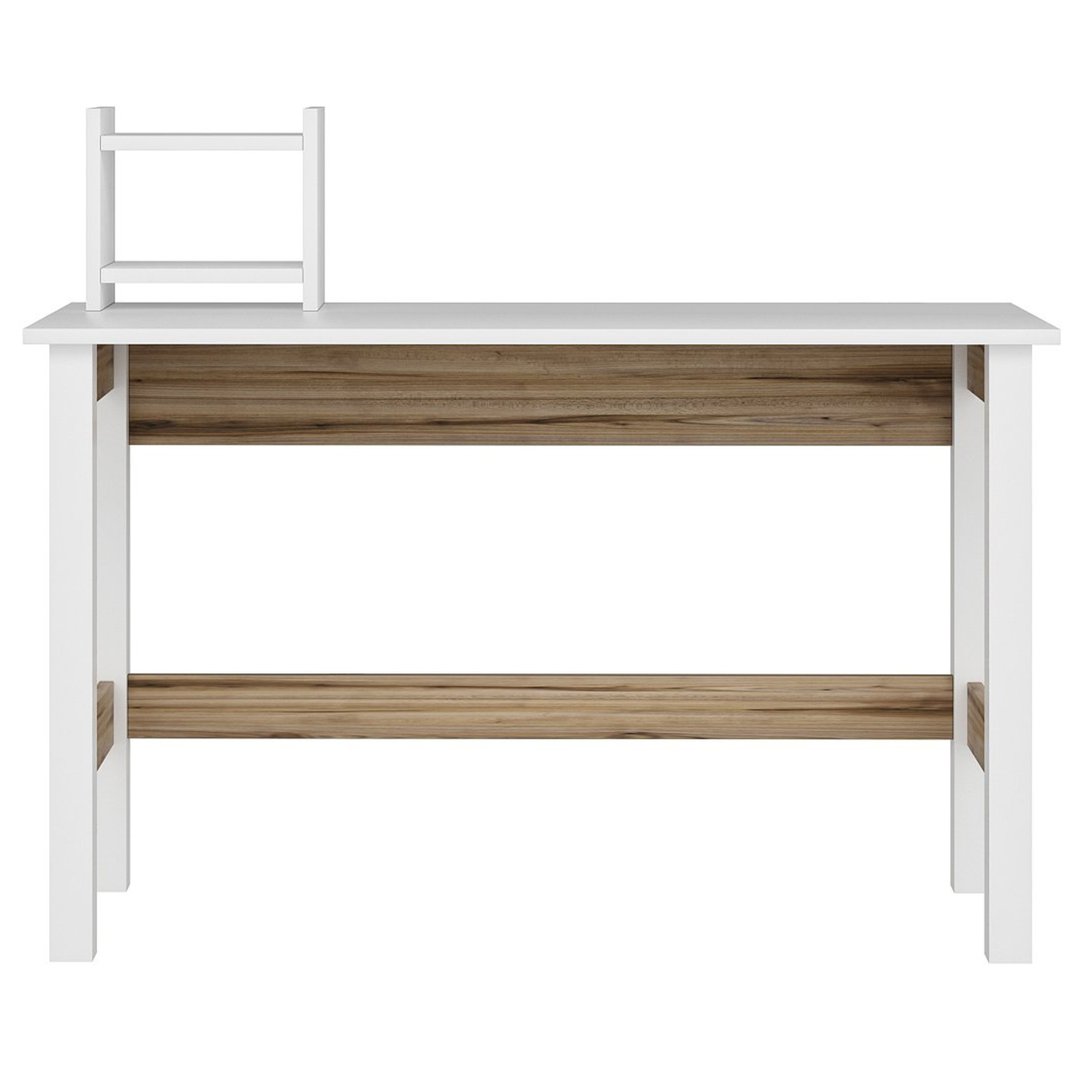 Escritorio,100% Tablero de aglomerado rechapado en melamina, Color Blanco WELLHOME