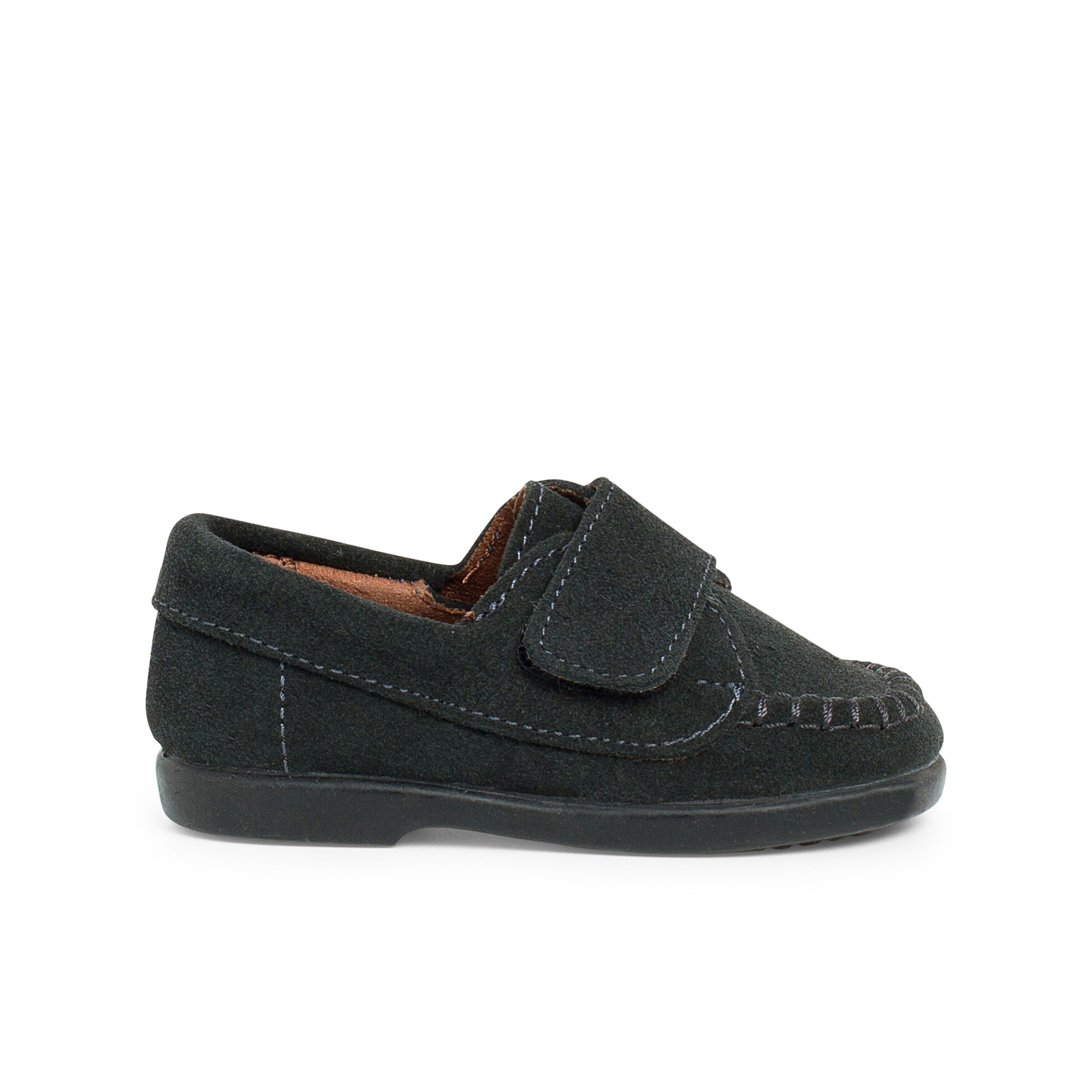Pisamonas mocasines niños serraje cinta adhesiva