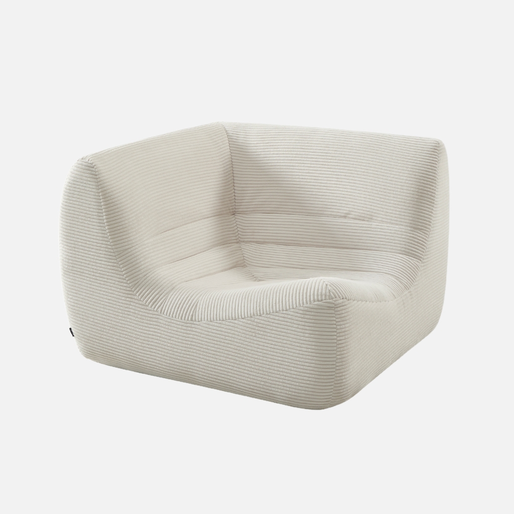 sweeek - Sillón esquinero de pana , Sokol pana , 100x100x72