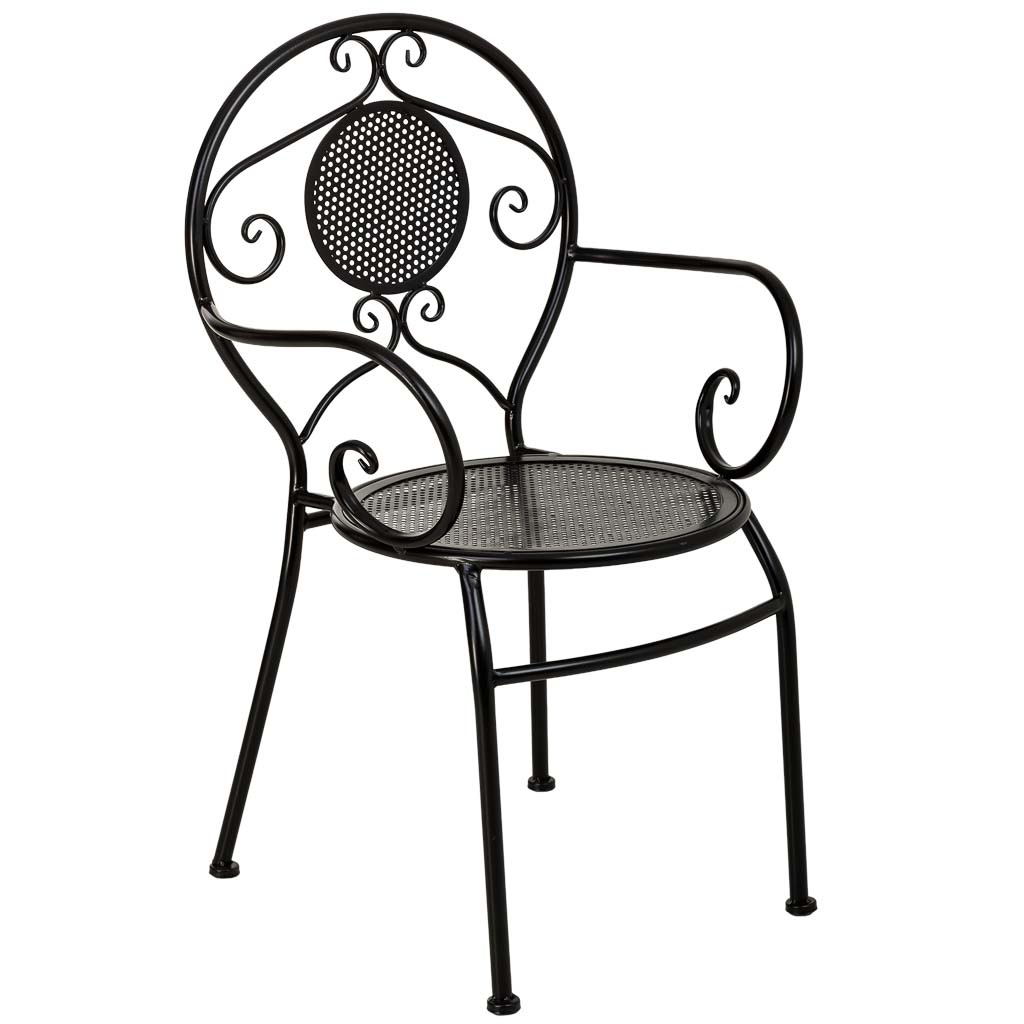 Wonderlust Deco - Sillón de forja negro 58x42x88h cm Negro 58x42x88h cm