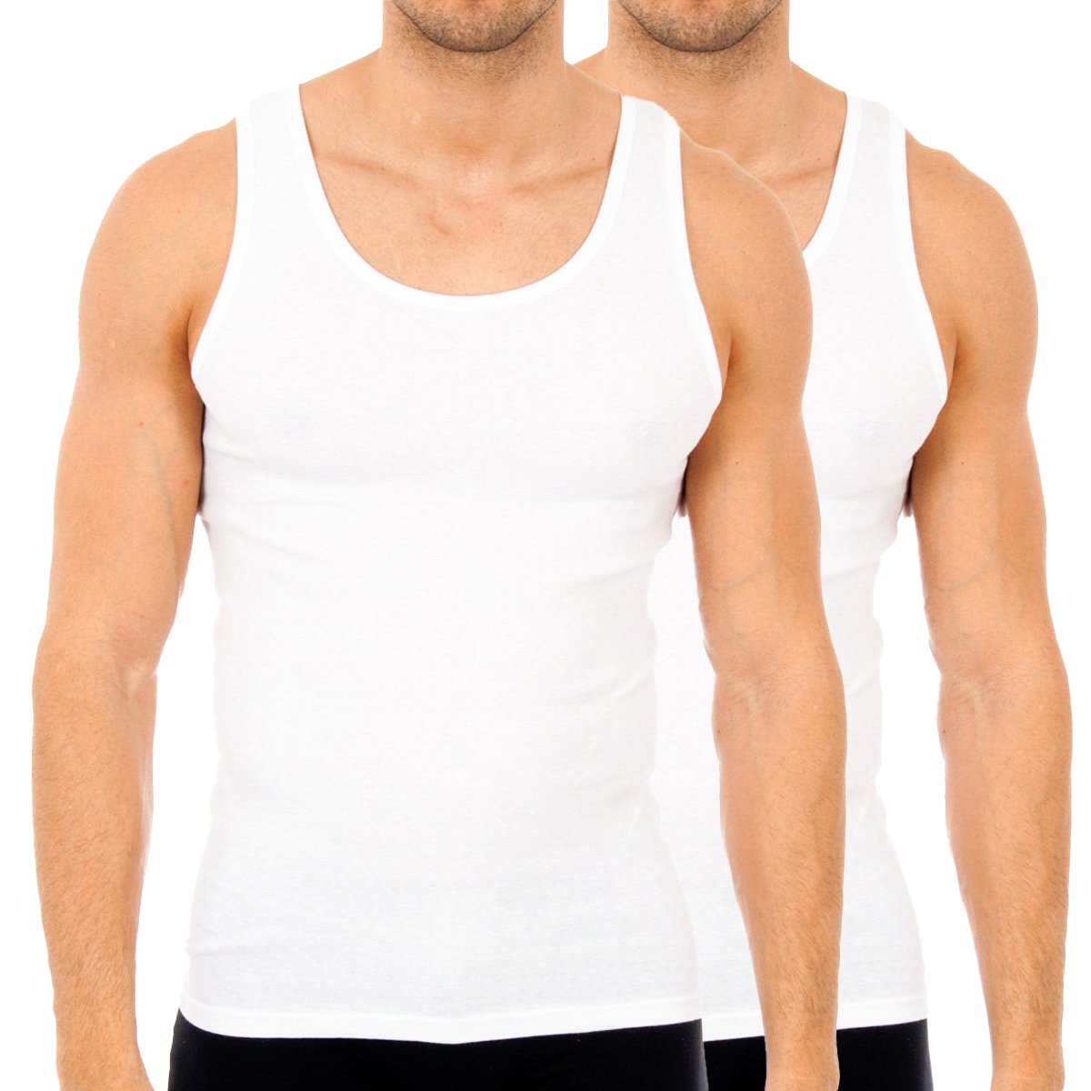 Abanderado-Pack-2 Camisetas interiores tirantes anchos para Hombre AS02300