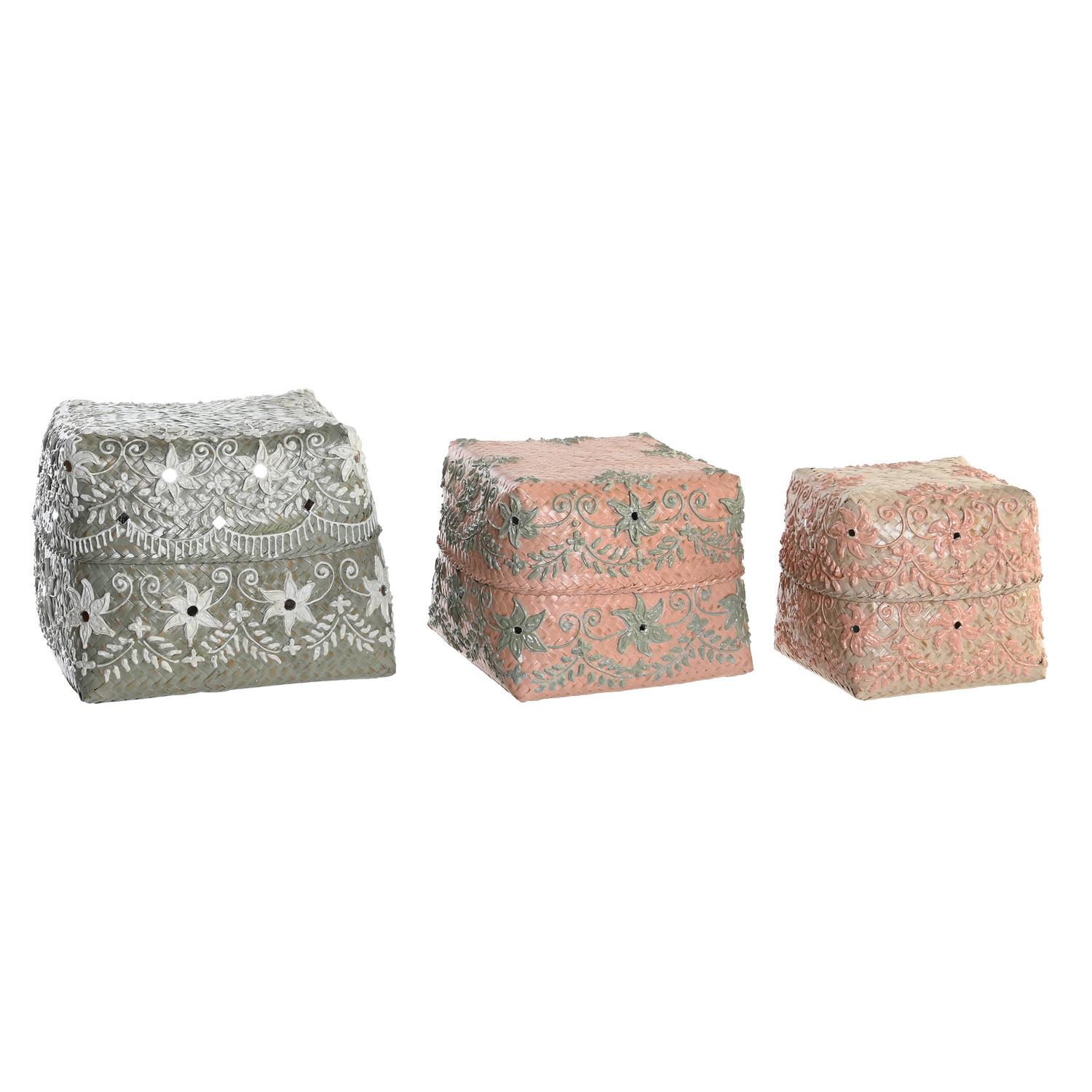 CESTA SET 3 BAMBU 27X27X23 22X19 19X17 MULTICOLOR DC203251 - EL MEJOR COMPLEMENTO PARA TU HOGAR FIJALO