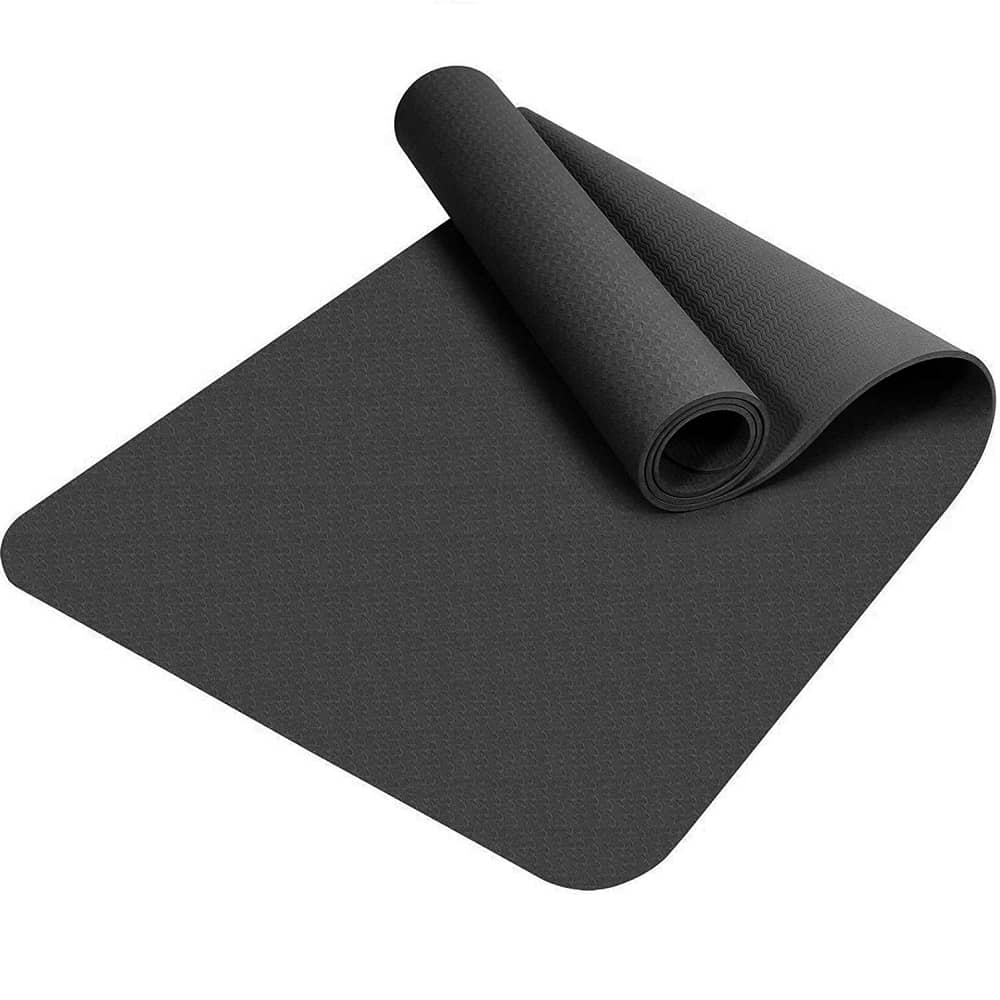 CABLEPELADO - Esterilla de yoga Antideslizante para entrenamientos - Alfombra - tapiz - colchoneta - Esterilla Pilates - foam - gimnasio - deporte - 61x183 cm - Negro