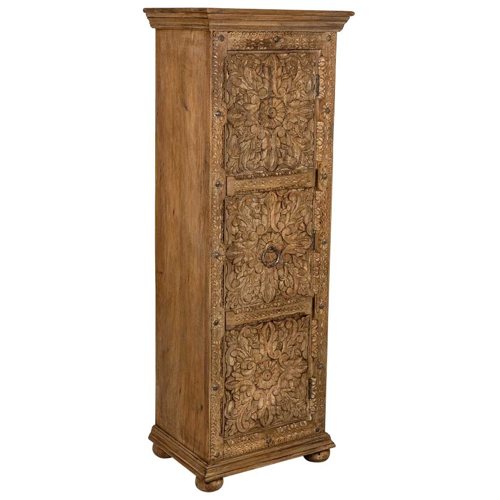 Wonderlust Deco - Armario de madera artesanal marrón 53x40x149h cm Marrón 53x40x149h cm