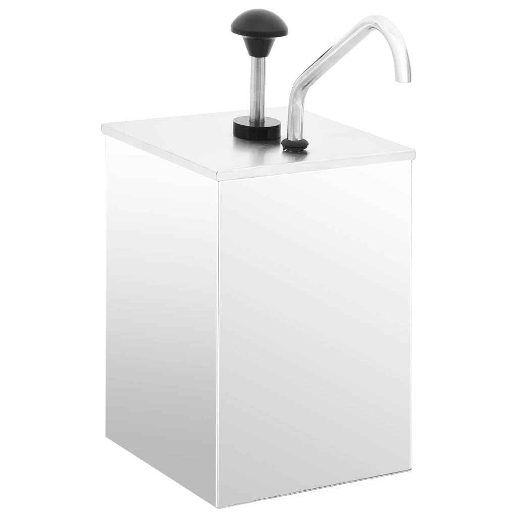 vidaXL Dispensador de Salsa de Acero Inoxidable Surtidores de Bomba Dimensiones 1 x 3.5 L, 2 x 3.5 L, 3 x 3.5 L