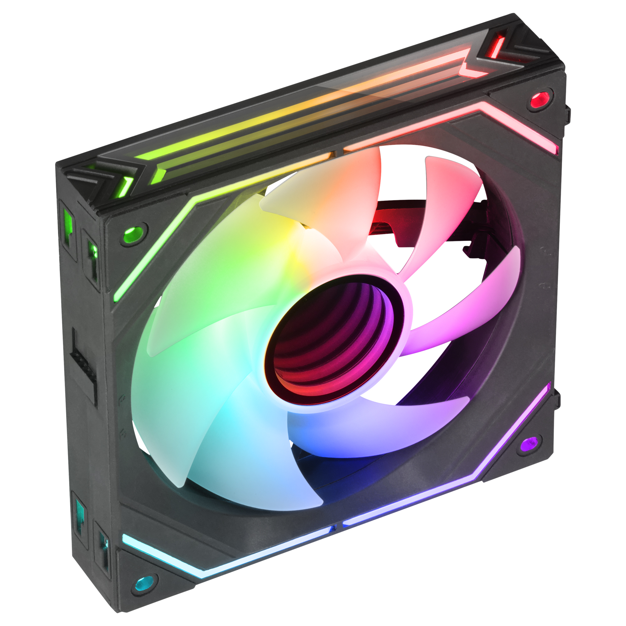 Mars Gaming MF-LINKFINITY, Ventilador Modular PWM 120mm, Sistema de Conexión LINKFINITY, Iluminación Infinity Mirror ARGB 360º, Ultra-silencioso 12dB, Ventilador PC Gaming Negro o Blanco