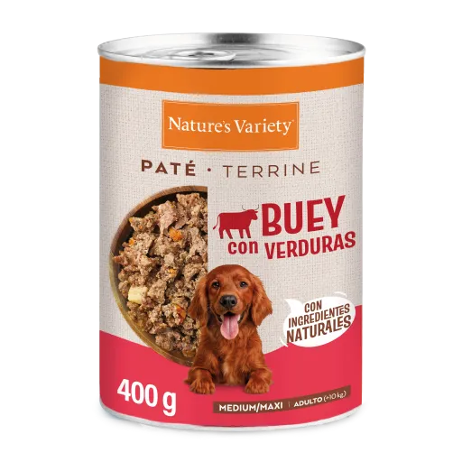 Nature's Variety Comida Húmeda en Paté de Buey para Perros Adulto Med/Maxi - 400 GR
