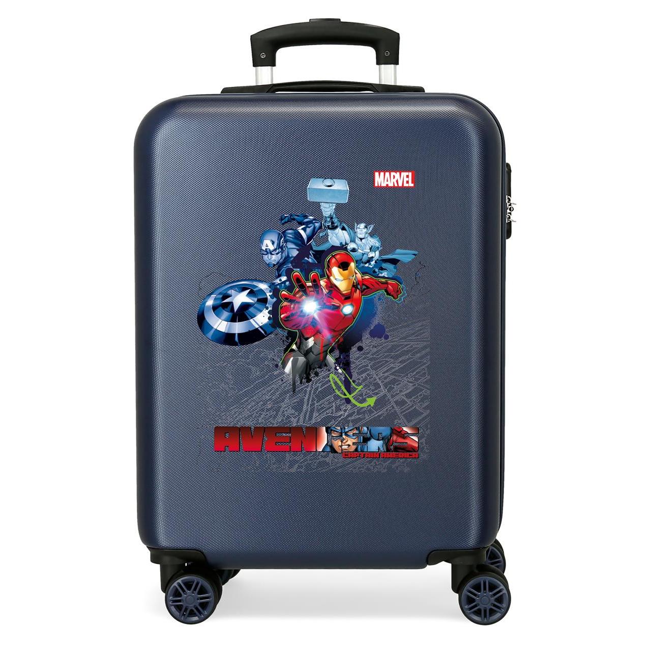Marvel Los Vengadores Maleta De Cabina ABS Rígida Avengers Armour Up Azul
