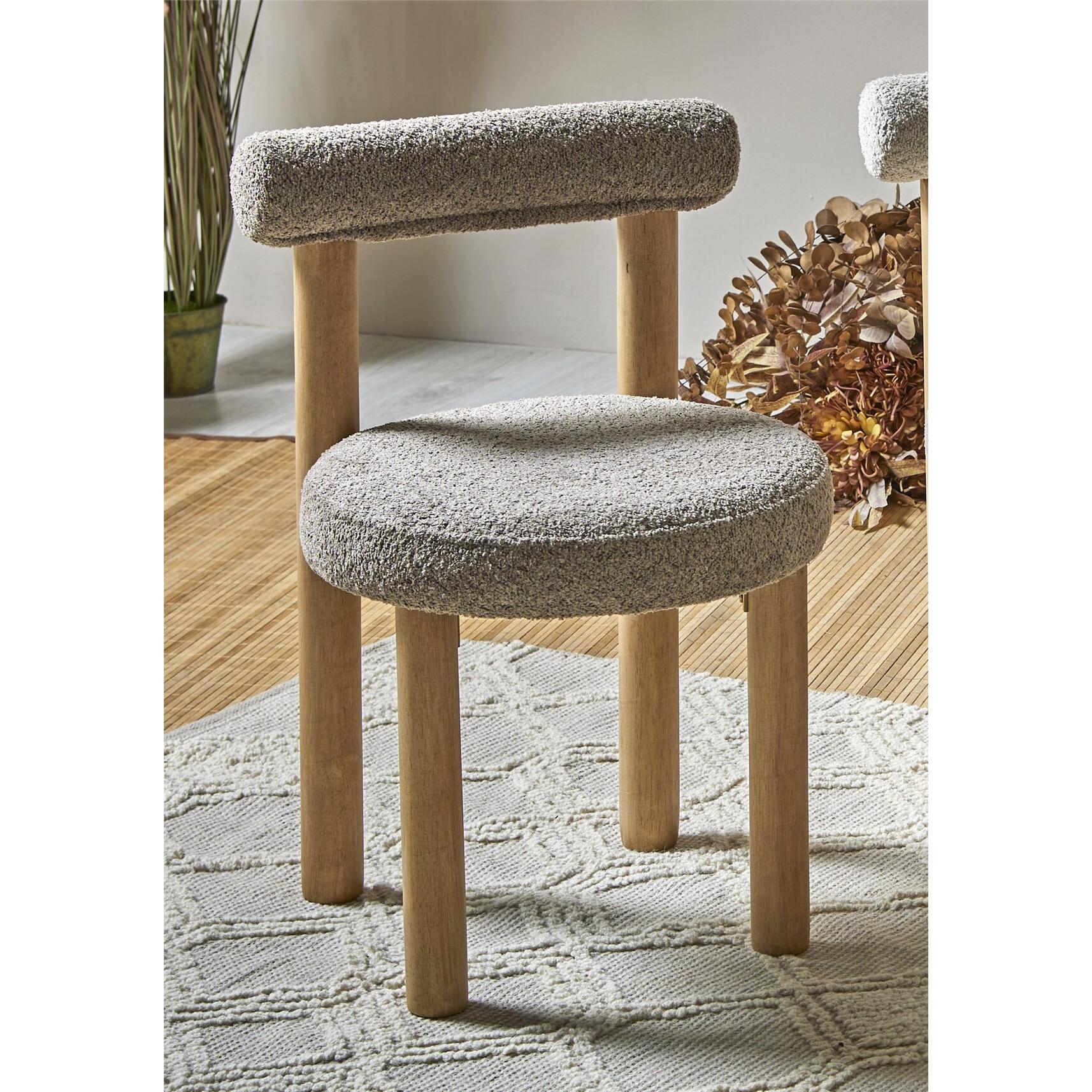 Silla nassor rizo suave topo 40x52x80 cms. El mejor complemento para tu hogar.
