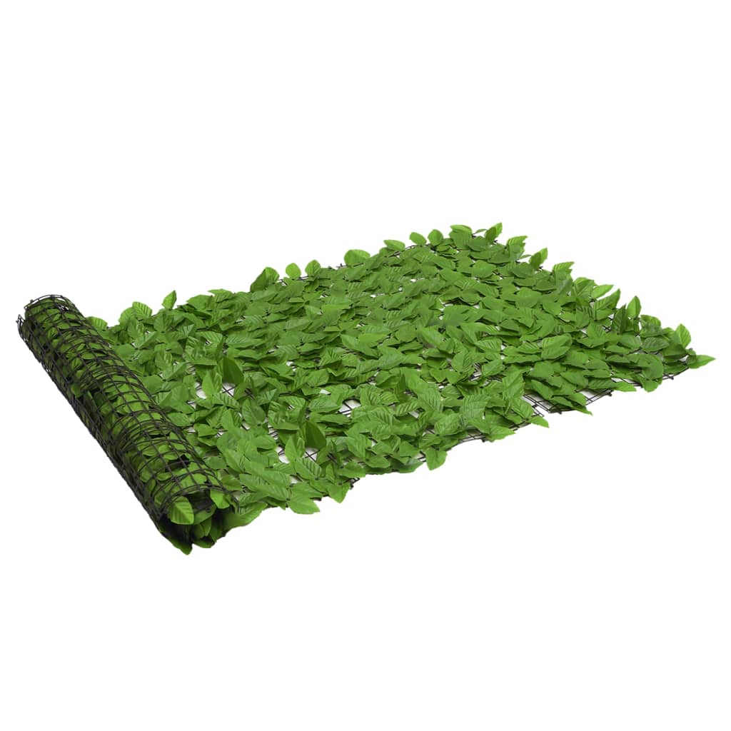 vidaXL Toldo para balcón con hojas 500x100 cm Color Verde oscuro, Verde,