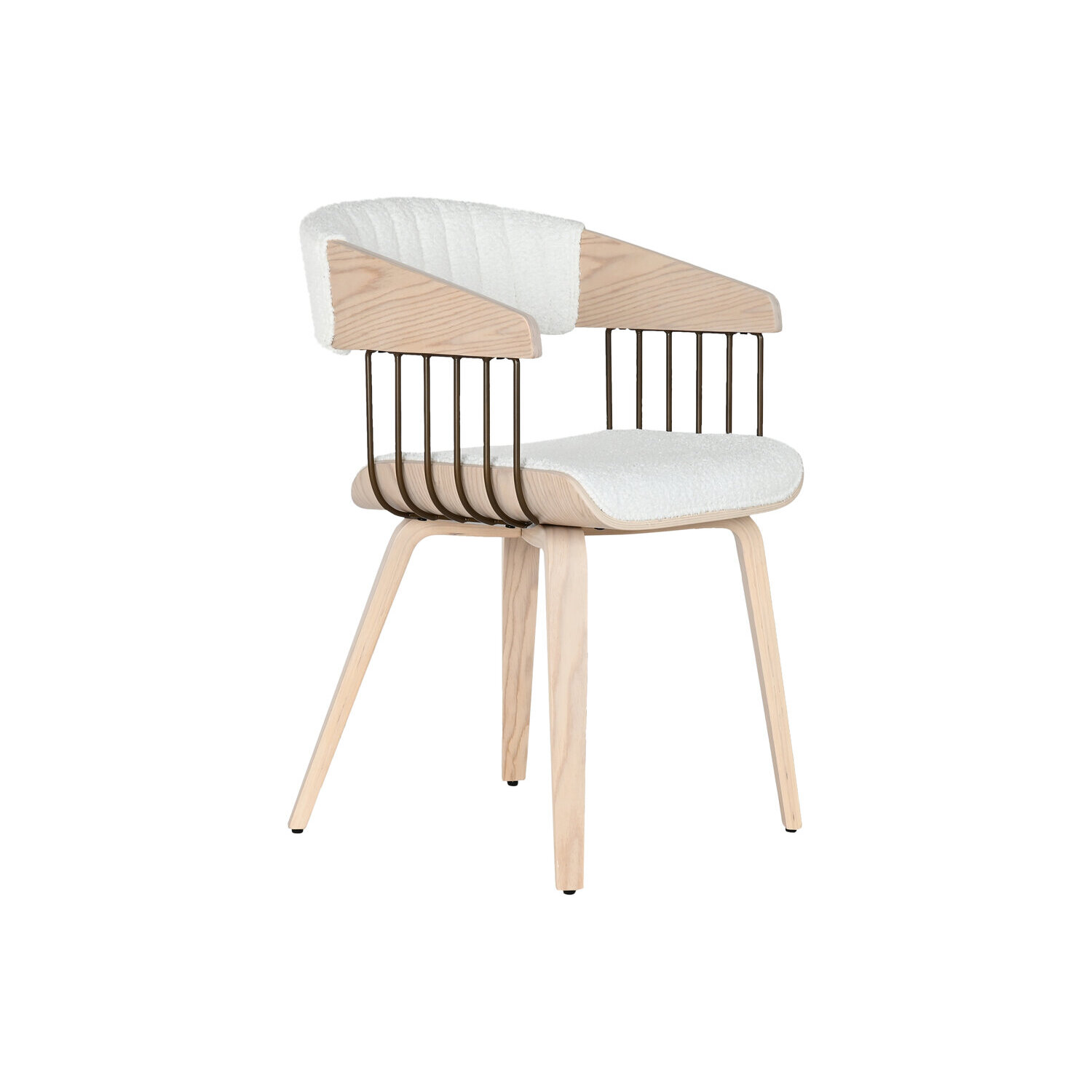 Silla madera poliester 51x55x76,5 blanco , El mejor complemento para tu hogar.
