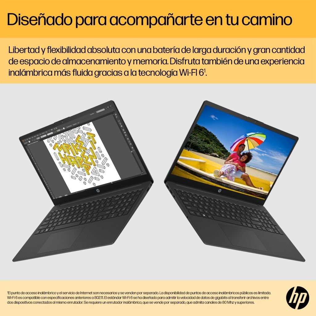 Pc portátil AMD Ryzen 7 7730U 15,6" Windows 11 HP 15-fc0127ns B87TKEA Ram 8 GB Disco 512 GB  | SSD PCIe NVMe M,2, Bluetooth 5.3, 250 nits, TPM, Plata